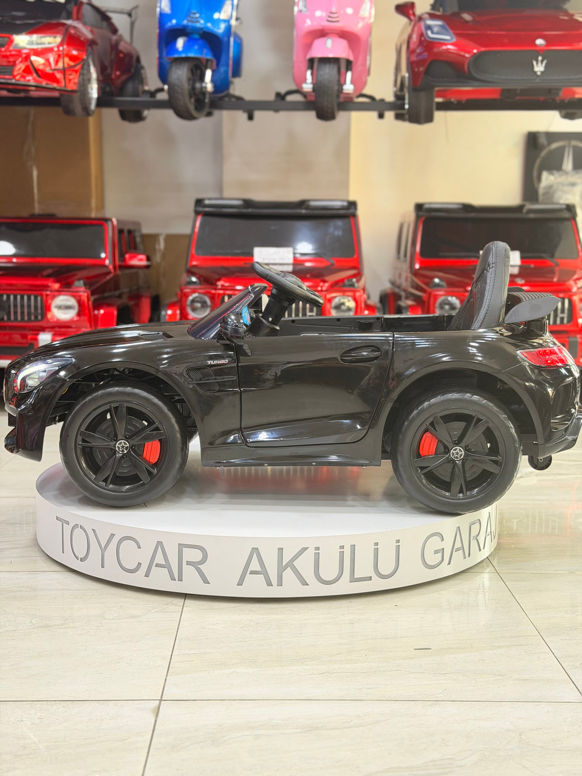 MERCEDES AKÜLÜ ARABA EVA LASTİK 12W 0-6 YAŞ SİYAH