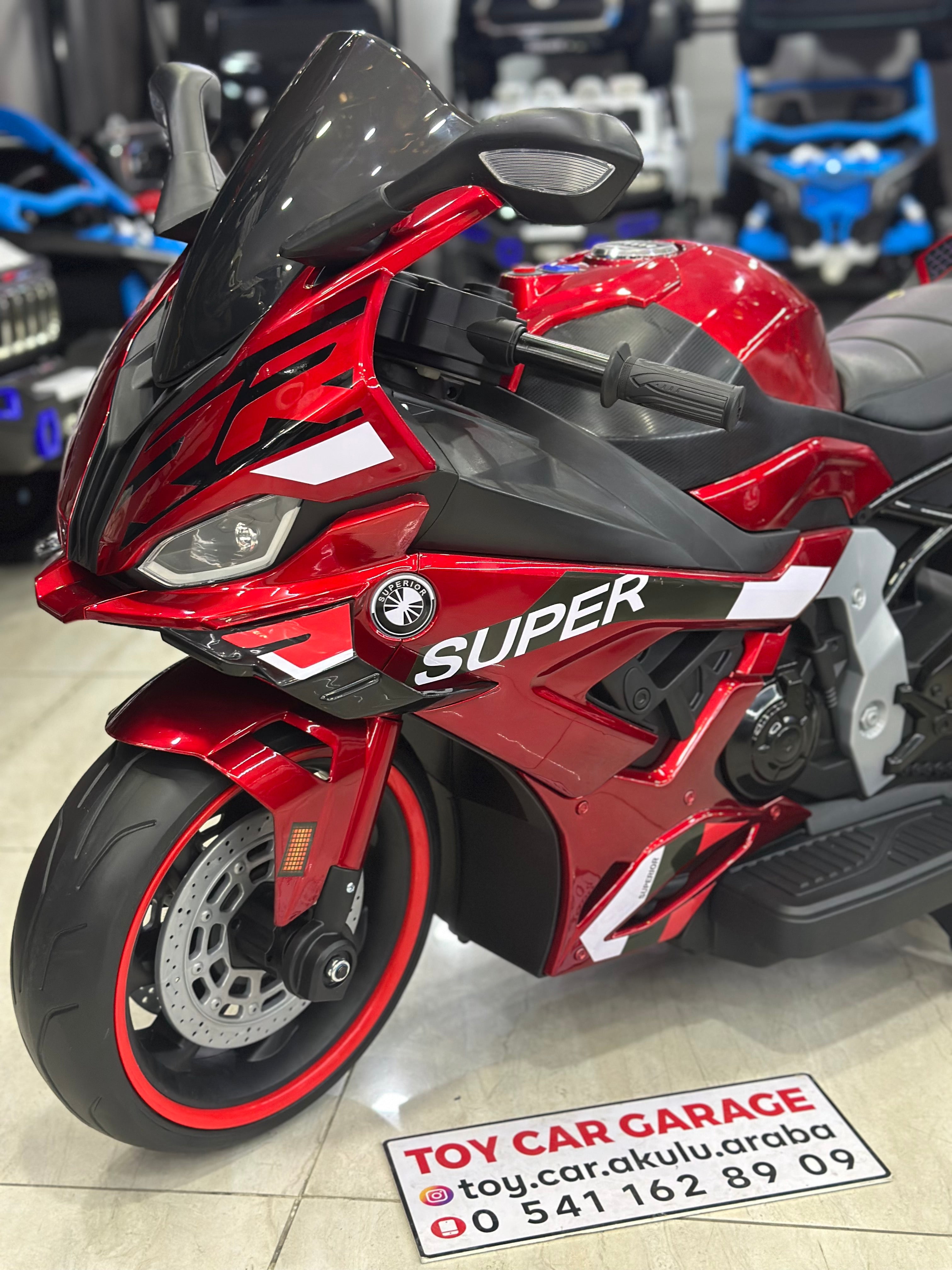 BMW S100RR AKÜLÜ MOTOR 3-9 YAŞ BORDO