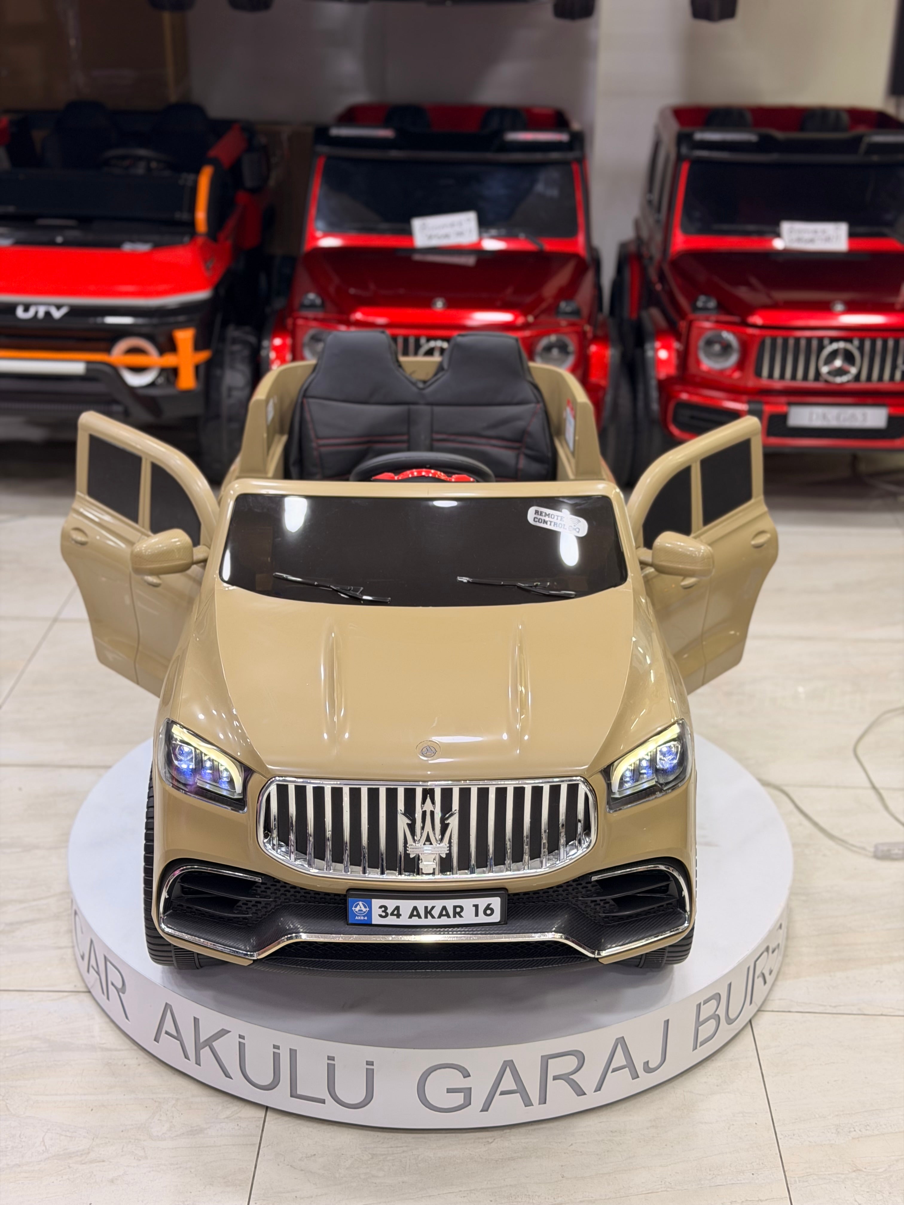MASERATİ AKÜLÜ ARABA 12W 0-6 YAŞ KUM