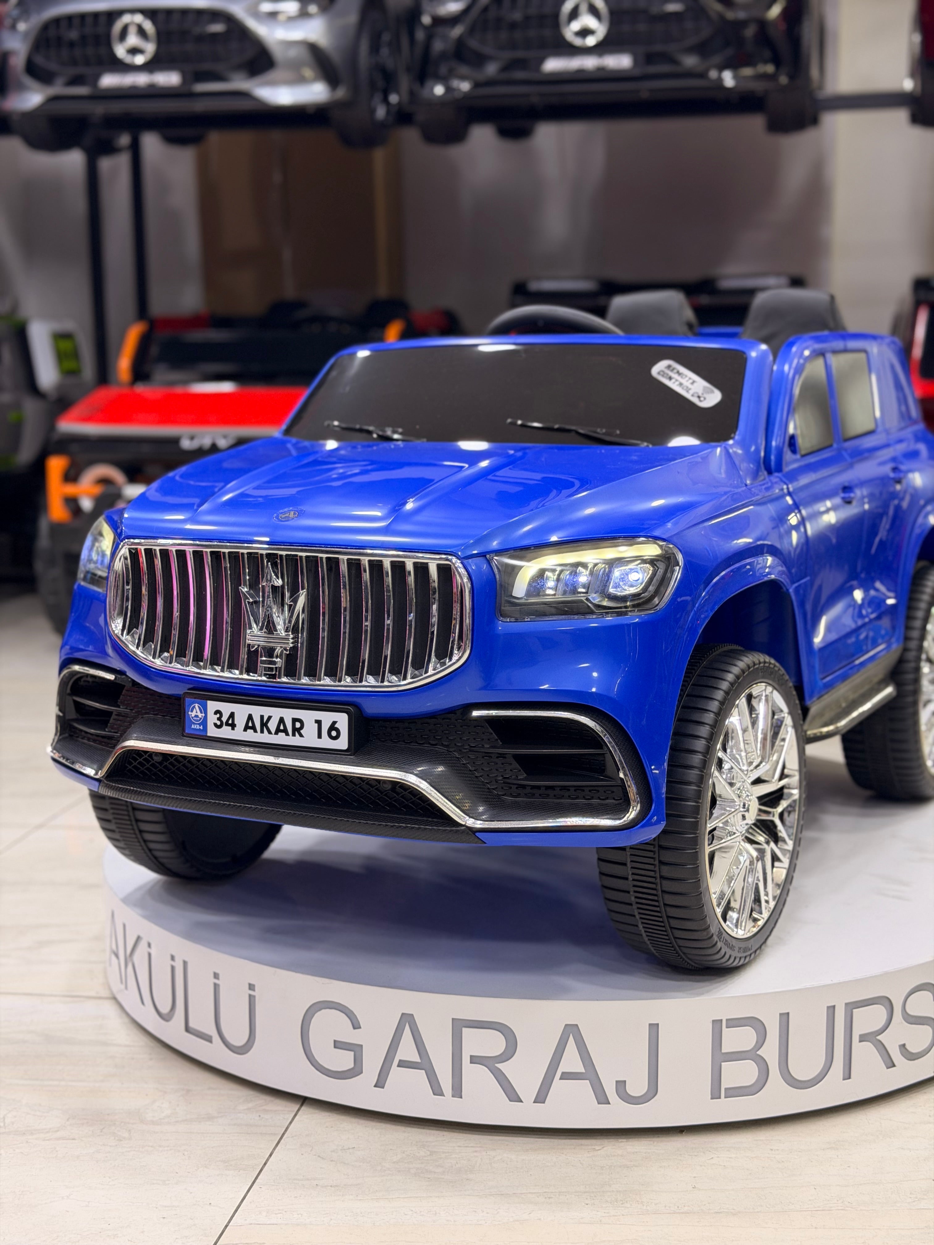 MASERATİ AKÜLÜ ARABA 12W 0-6 YAŞ MAVİ