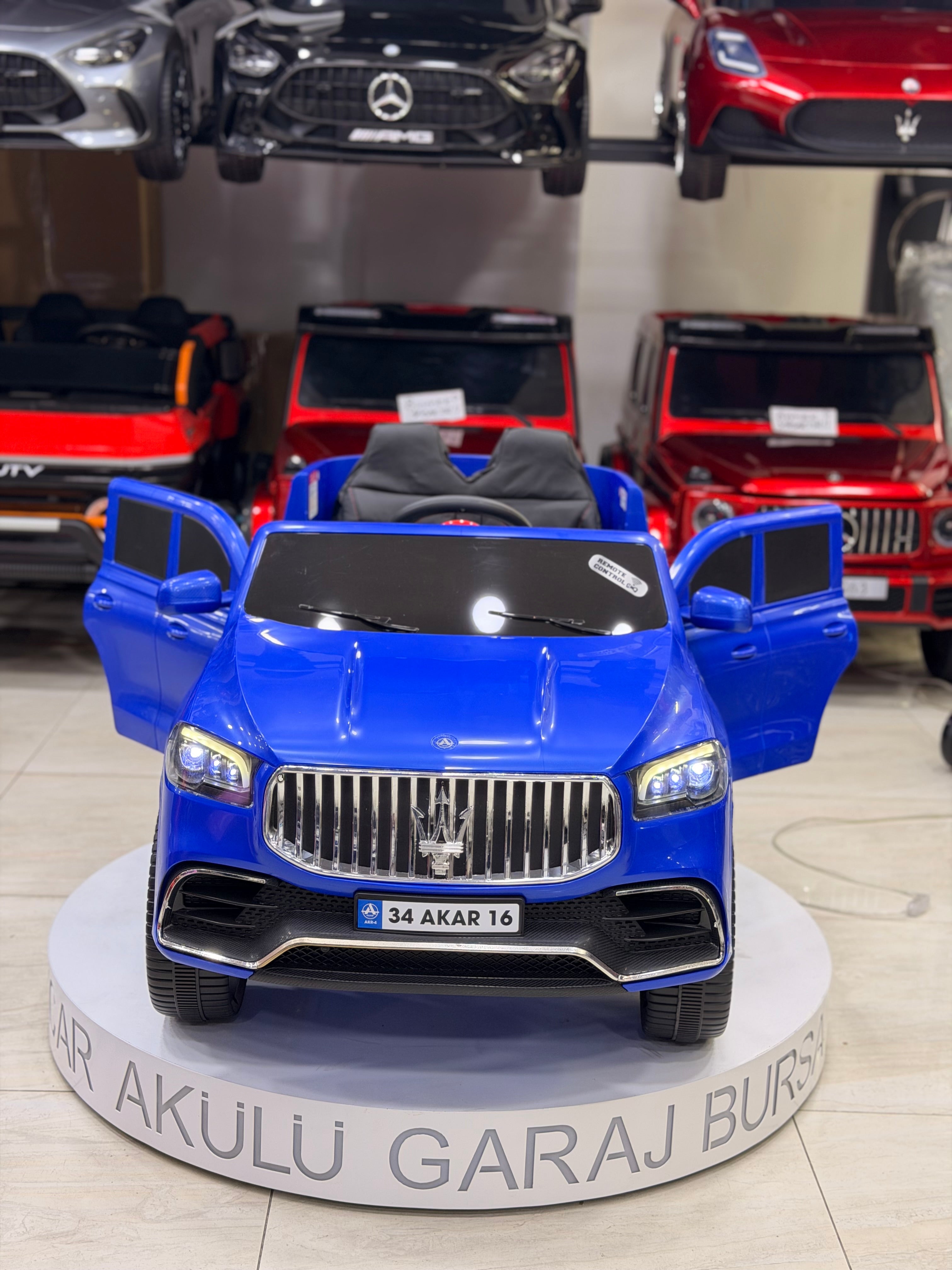 MASERATİ AKÜLÜ ARABA 12W 0-6 YAŞ MAVİ