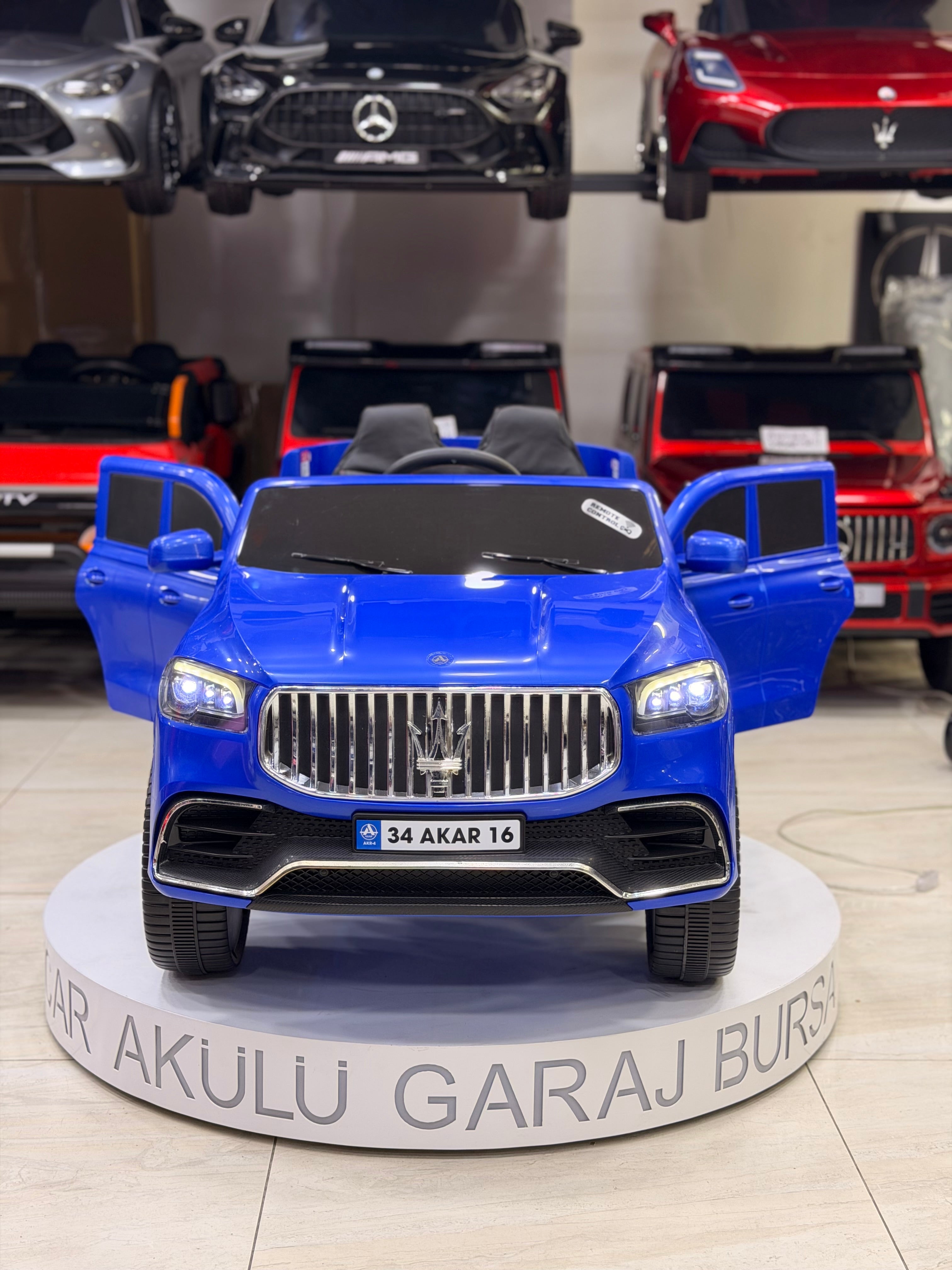 MASERATİ AKÜLÜ ARABA 12W 0-6 YAŞ MAVİ