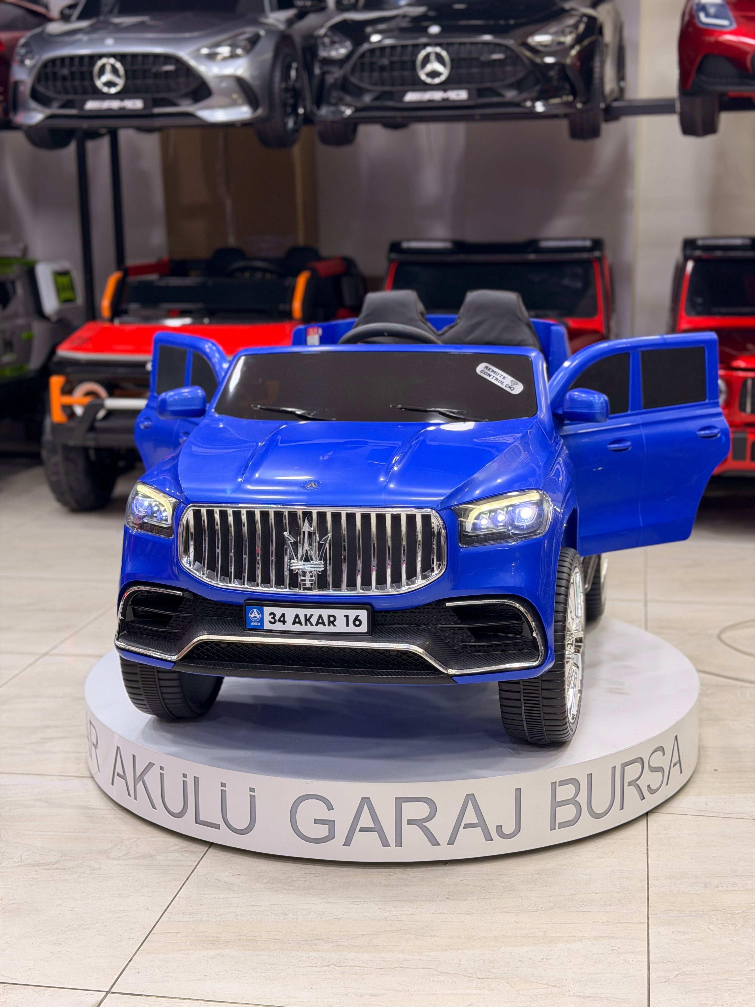 MASERATİ AKÜLÜ ARABA 12W 0-6 YAŞ MAVİ