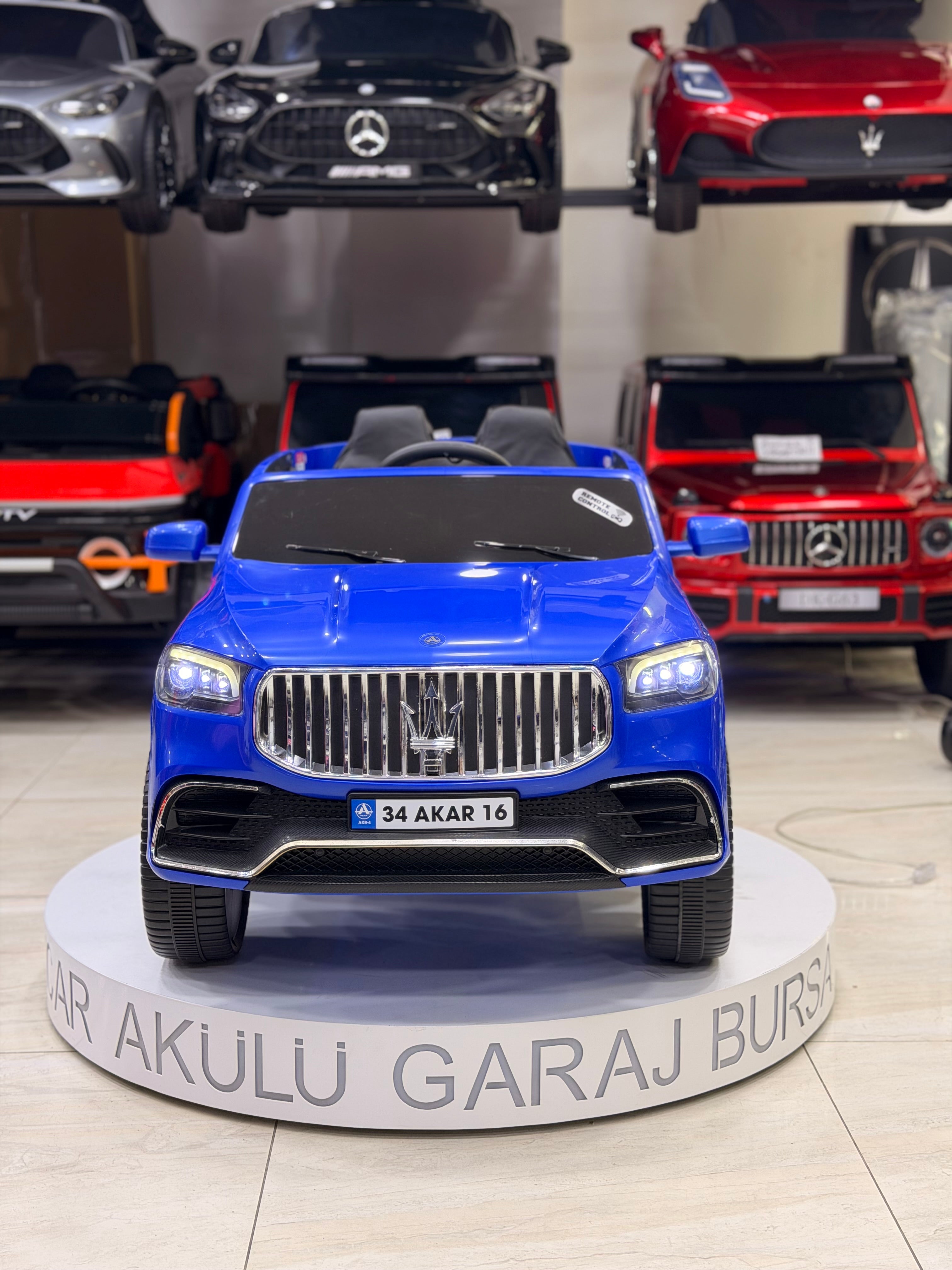 MASERATİ AKÜLÜ ARABA 12W 0-6 YAŞ MAVİ