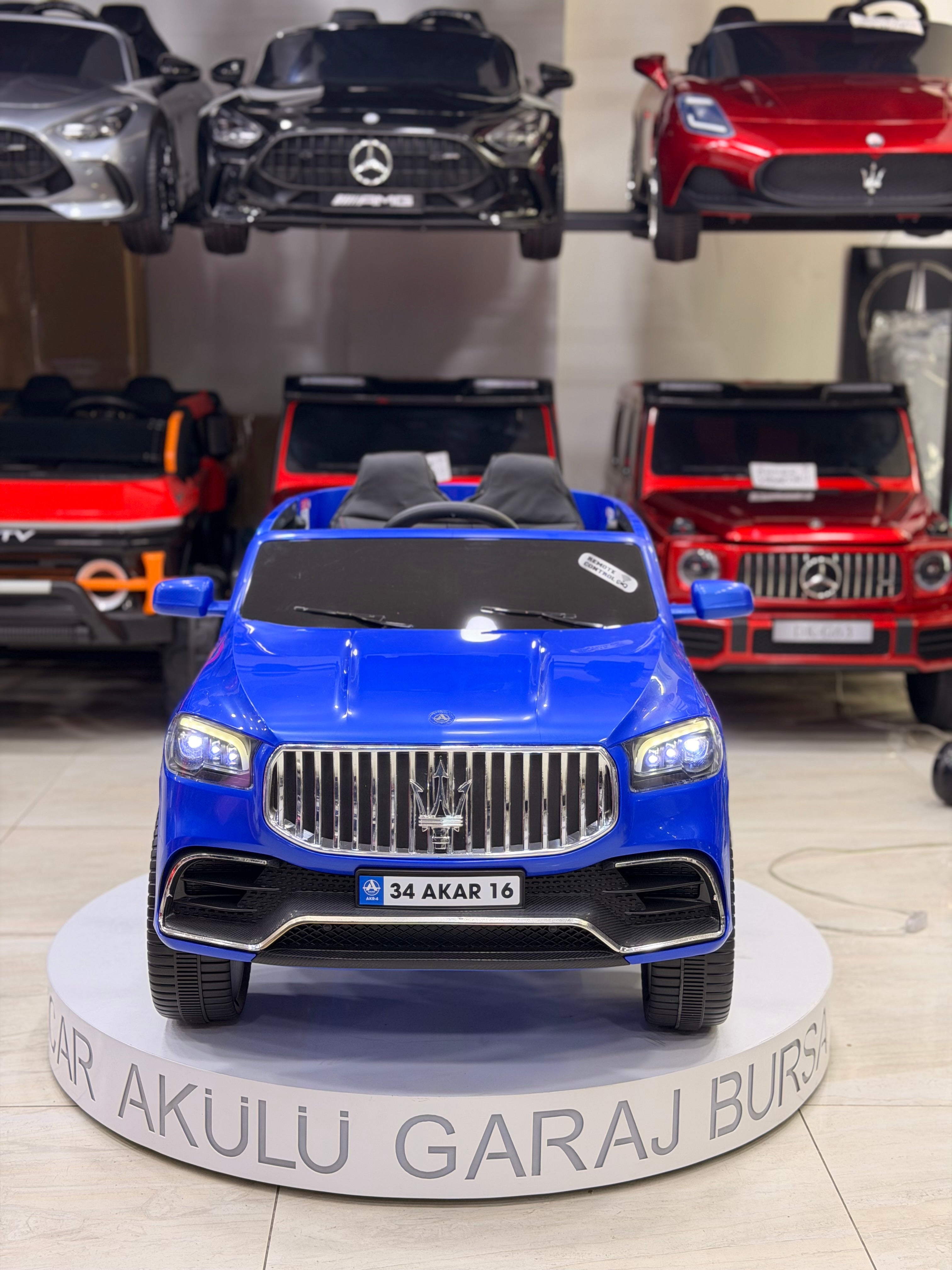 MASERATİ AKÜLÜ ARABA 12W 0-6 YAŞ MAVİ