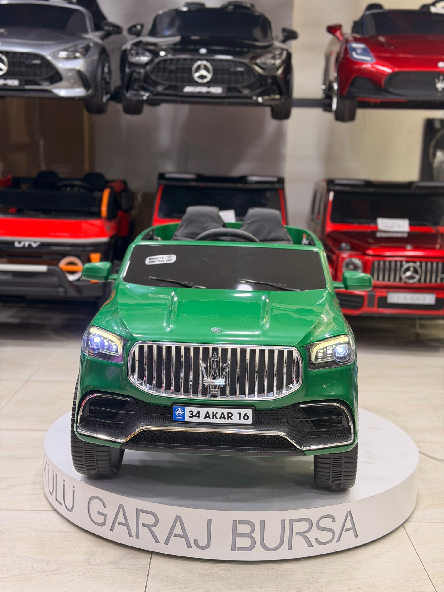 MASERATİ AKÜLÜ ARABA 12W 0-6 YAŞ YEŞİL