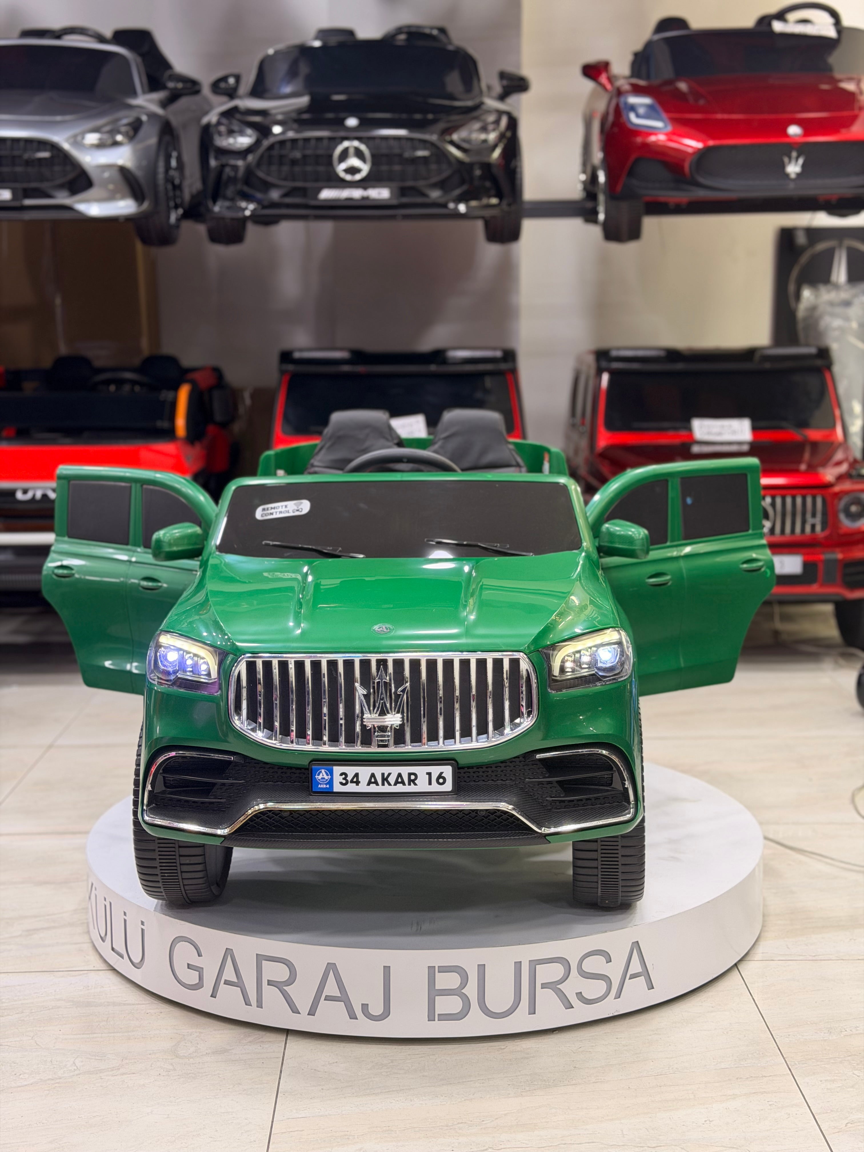 MASERATİ AKÜLÜ ARABA 12W 0-6 YAŞ YEŞİL