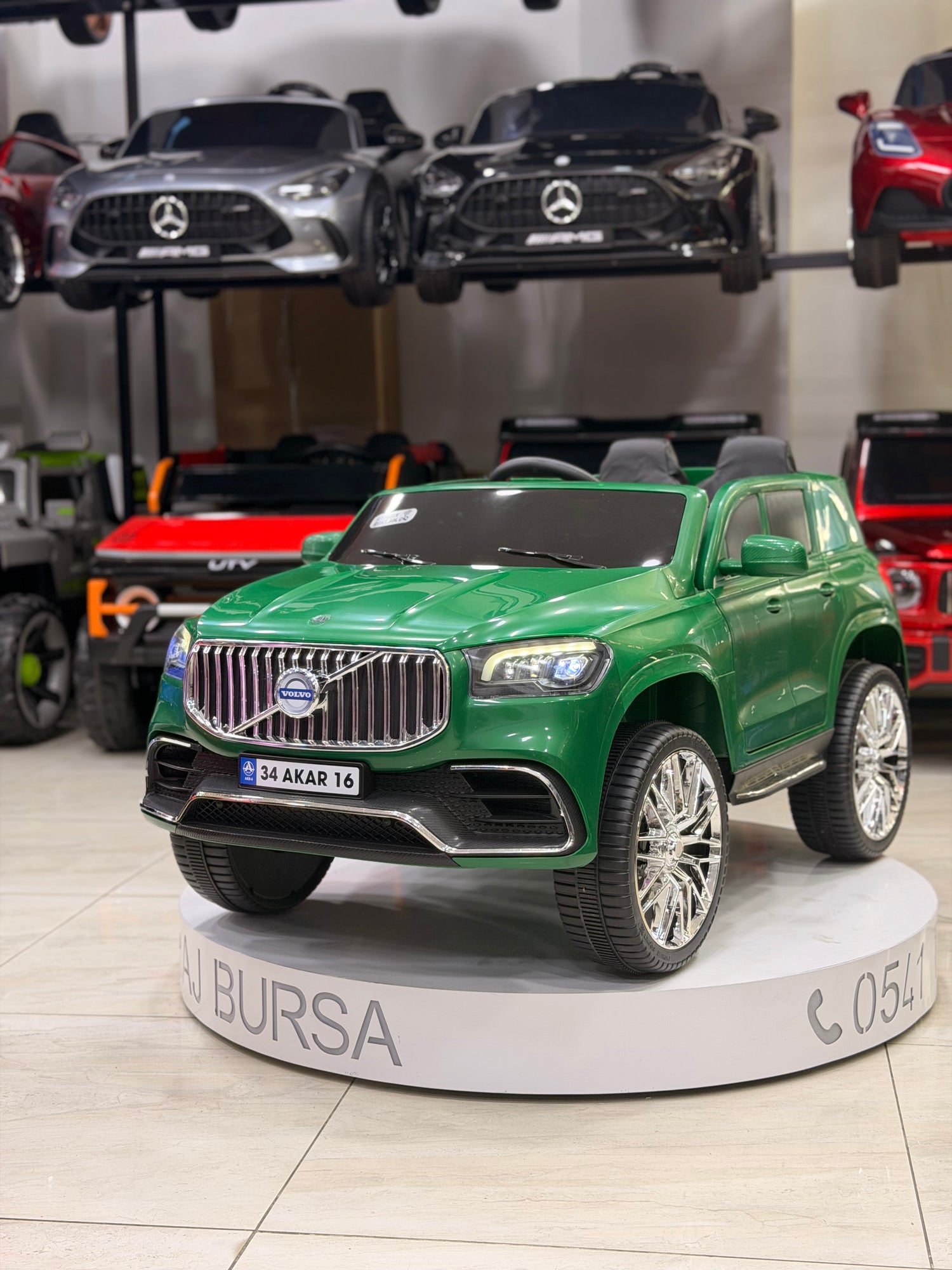VOLVO AKÜLÜ ARABA 12W 0-6 YAŞ YEŞİL