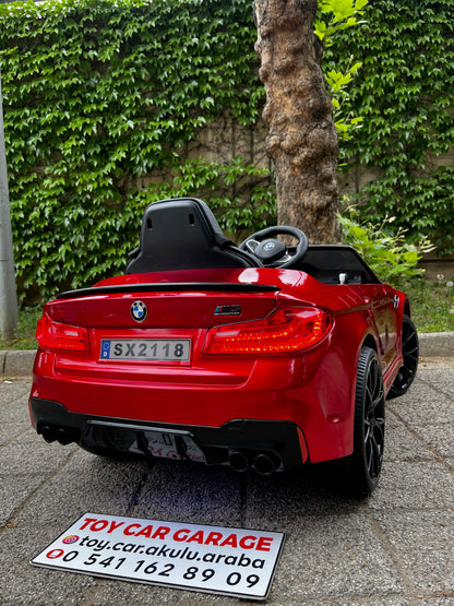 ORJİNAL LİSANSLI BMW M5  AKÜLÜ ARABA 24W 0-6 YAŞ BORDO
