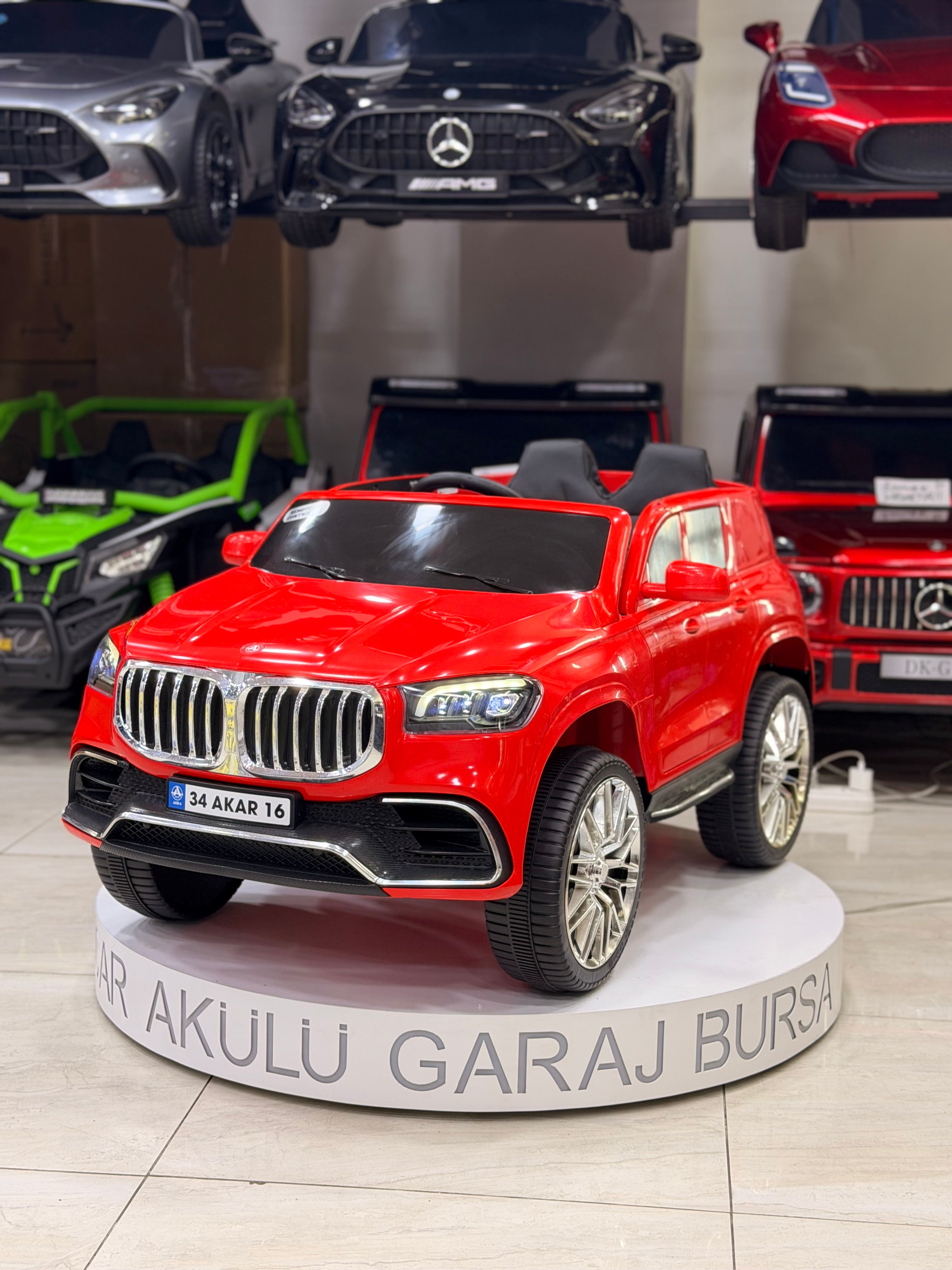 BMW AKÜLÜ ARABA 12W  0-6 YAŞ KIRMIZI