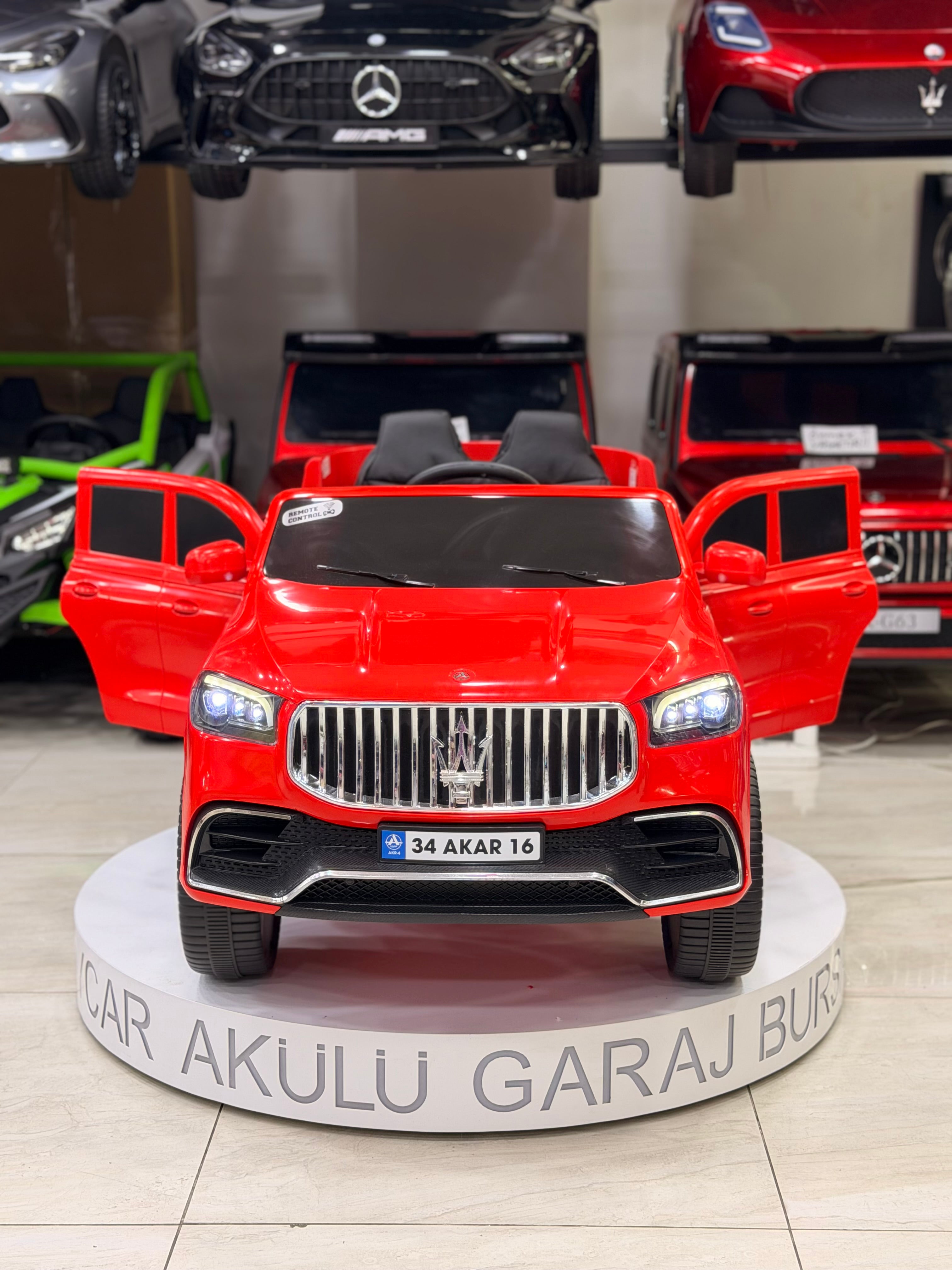 MASERATİ AKÜLÜ ARABA 12W 0-6 YAŞ KIRMIZI