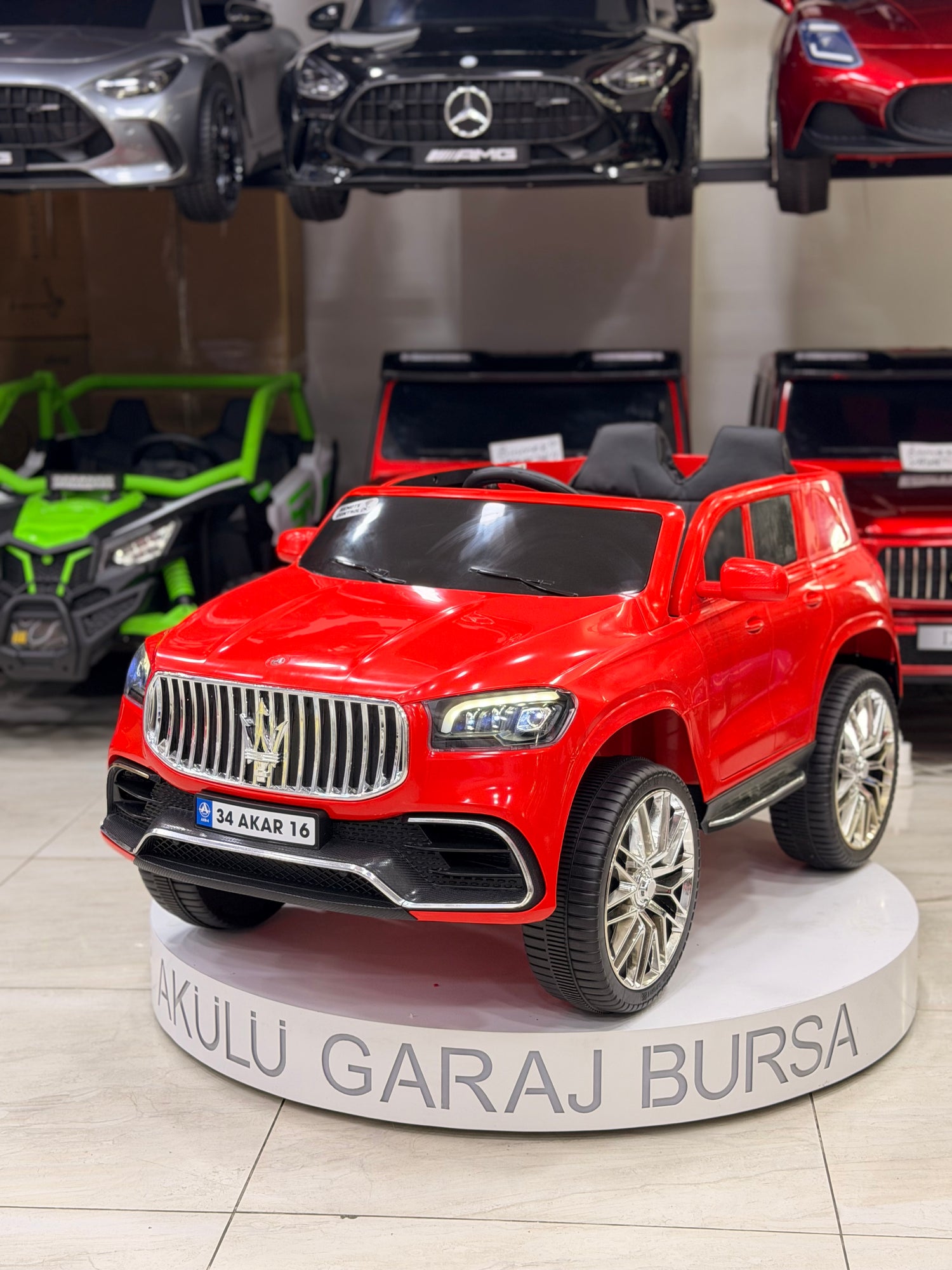 MASERATİ AKÜLÜ ARABA 12W 0-6 YAŞ KIRMIZI