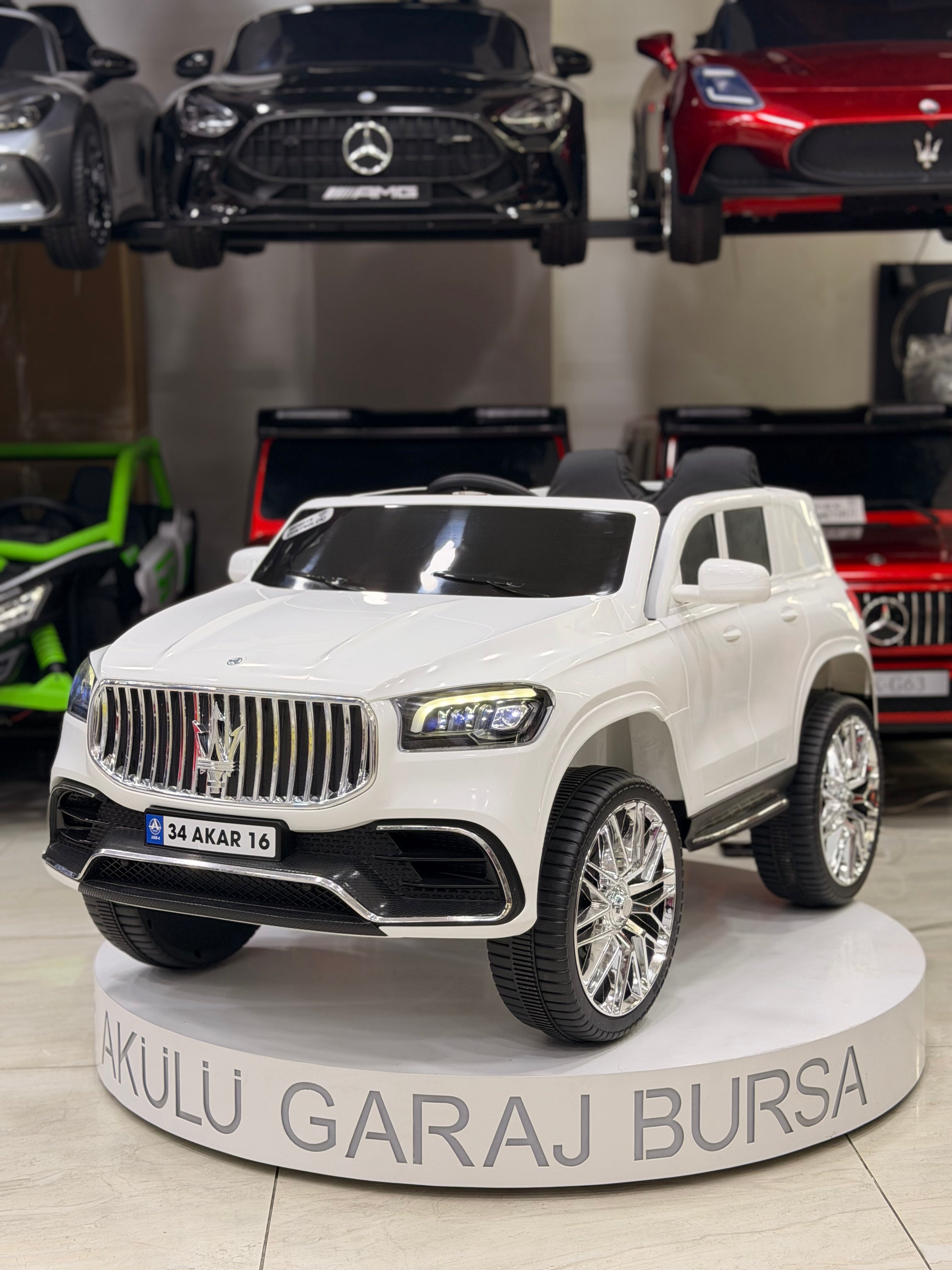 MASERATİ AKÜLÜ ARABA 12W 0-6 YAŞ BEYAZ