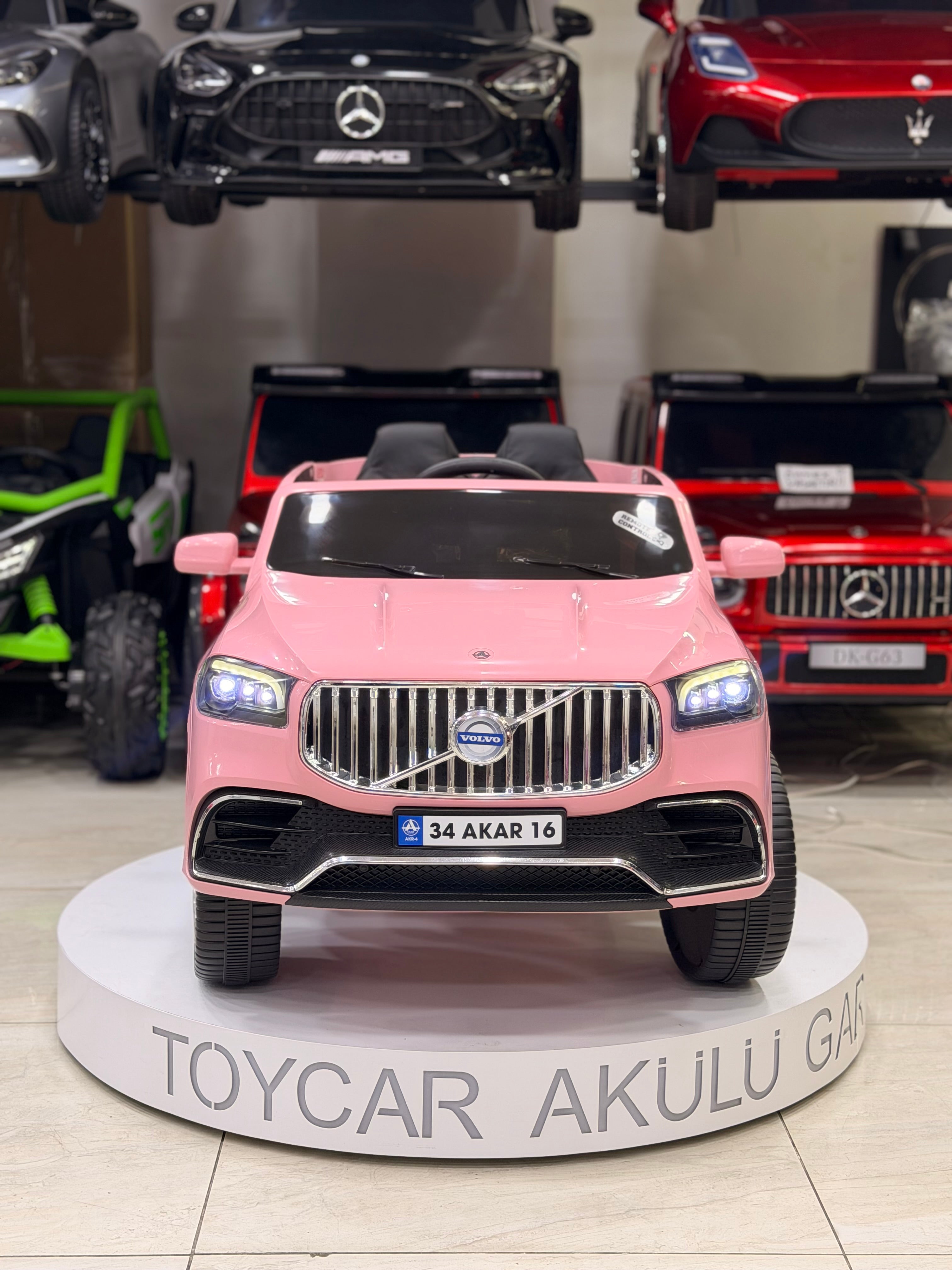 VOLVO AKÜLÜ ARABA 12W 0-6 YAŞ PEMBE