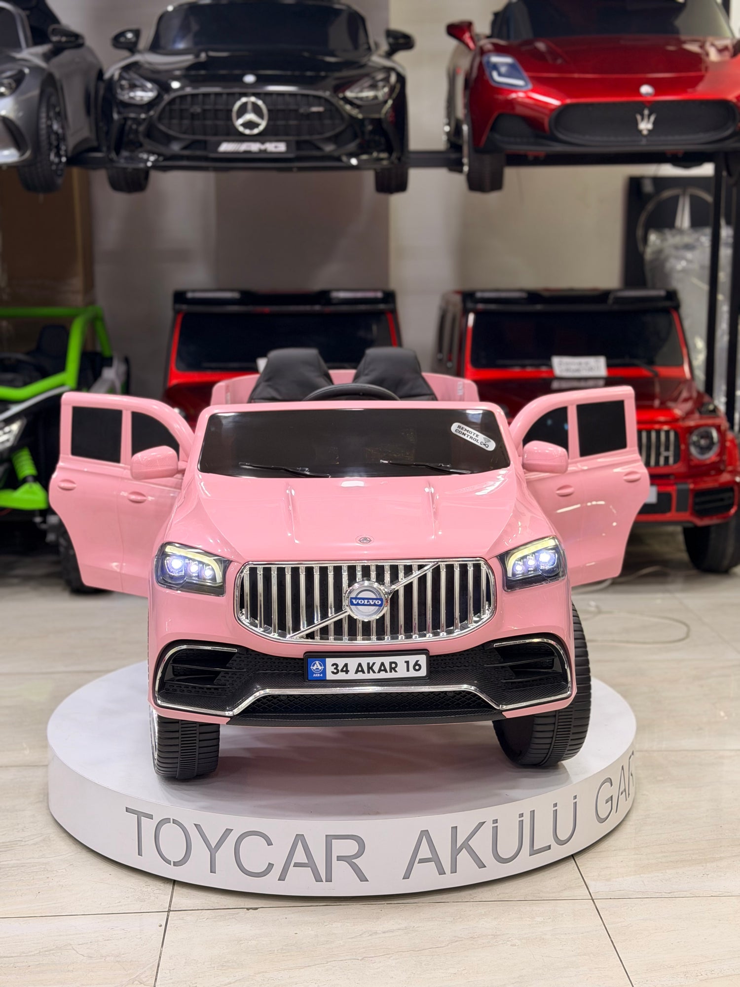 VOLVO AKÜLÜ ARABA 12W 0-6 YAŞ PEMBE