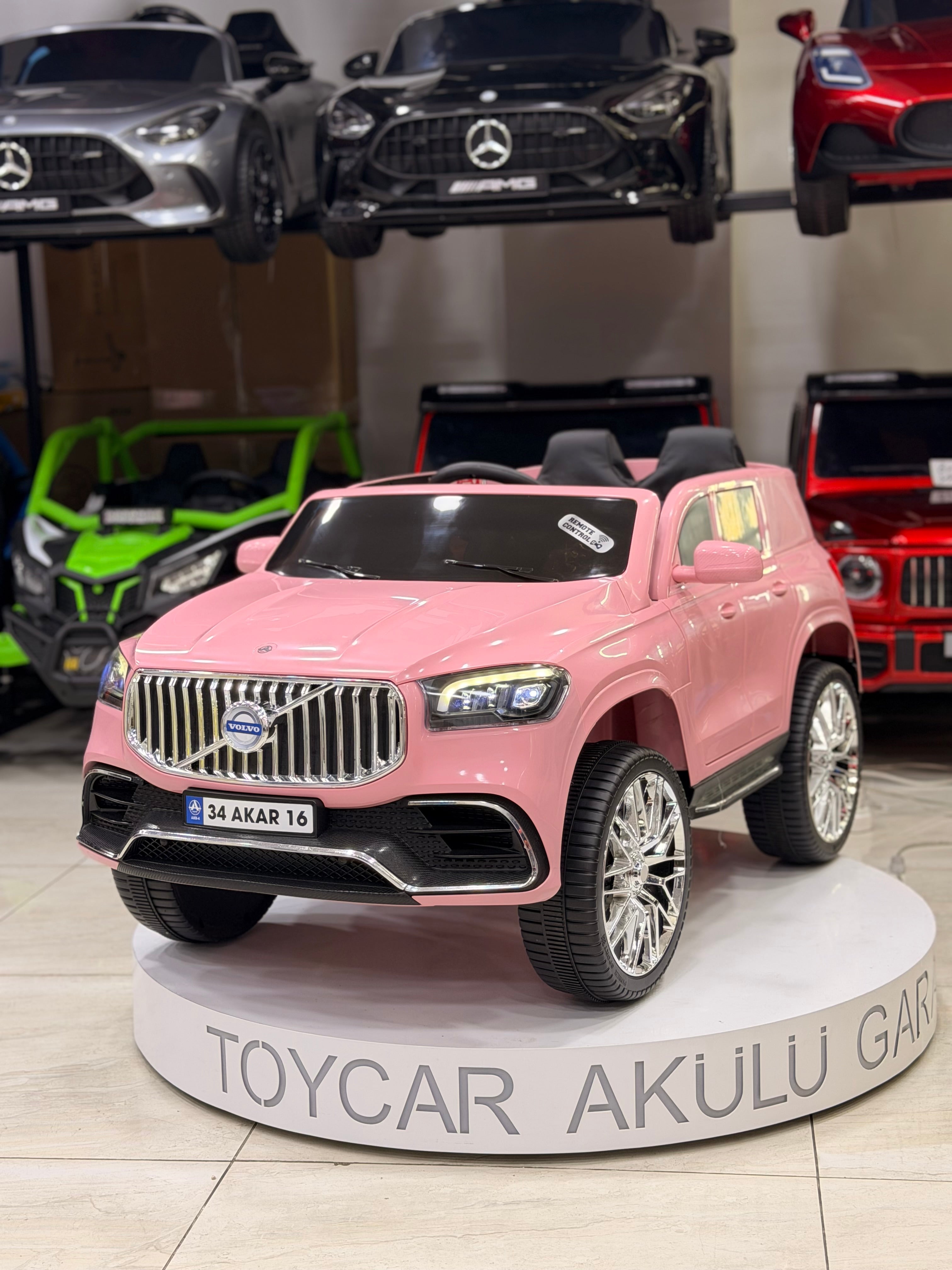 VOLVO AKÜLÜ ARABA 12W 0-6 YAŞ PEMBE