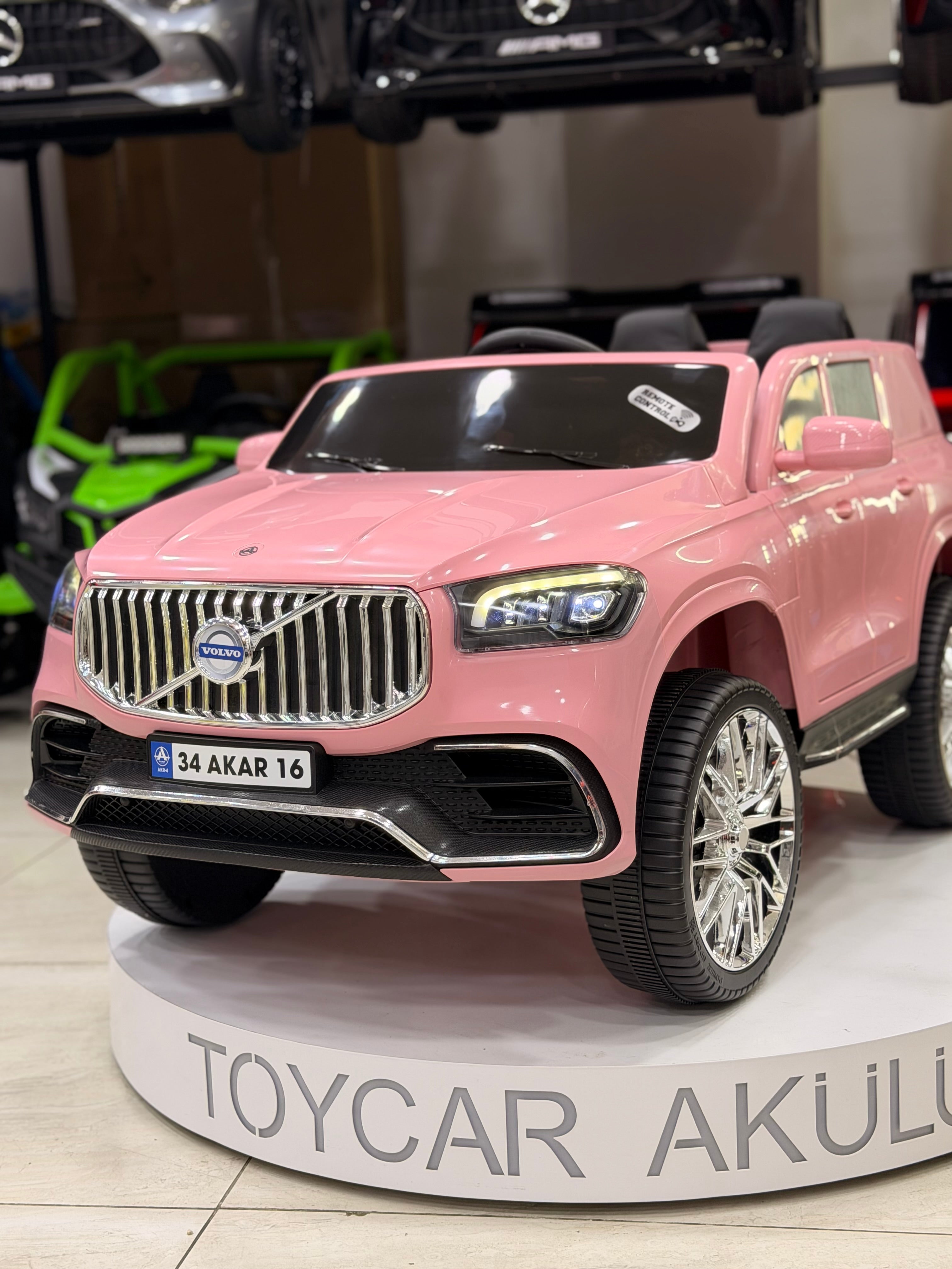 VOLVO AKÜLÜ ARABA 12W 0-6 YAŞ PEMBE
