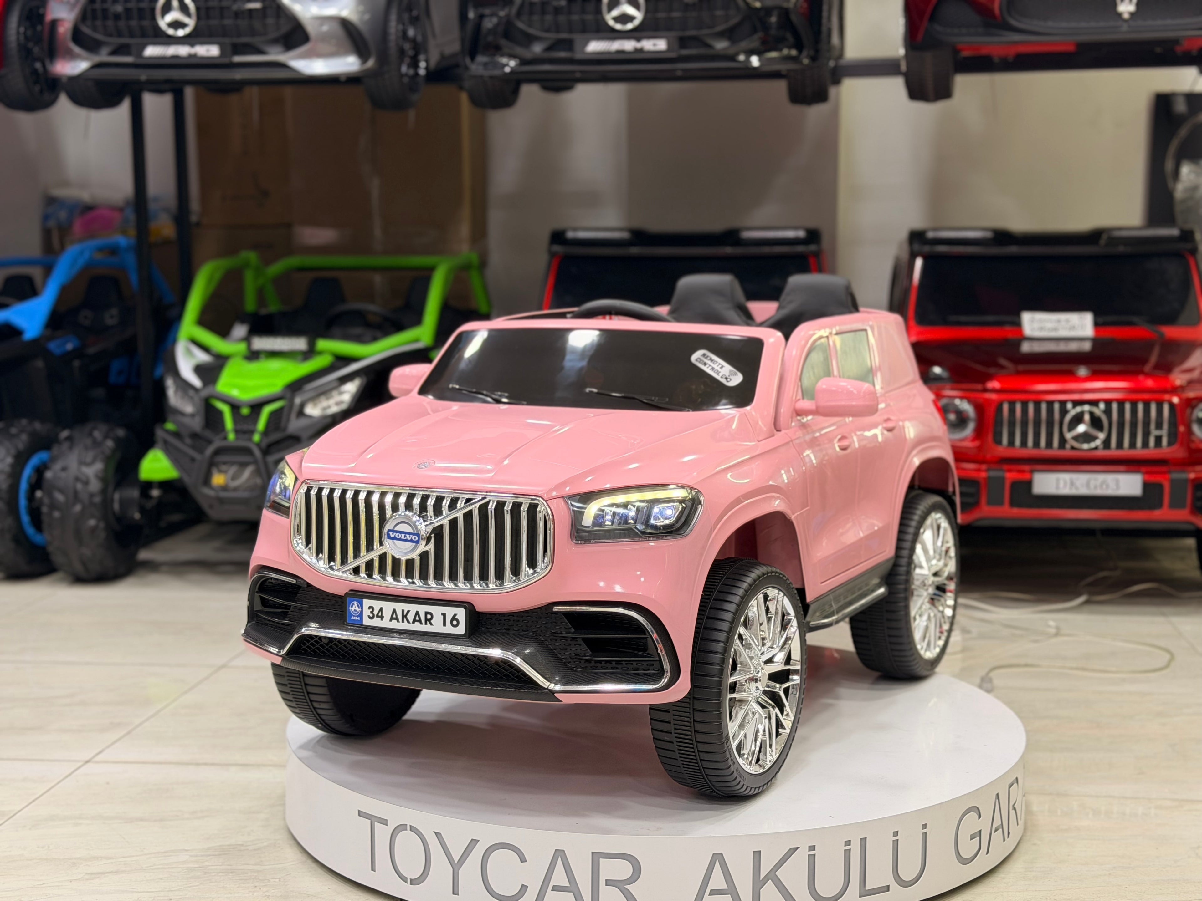 VOLVO AKÜLÜ ARABA 12W 0-6 YAŞ PEMBE