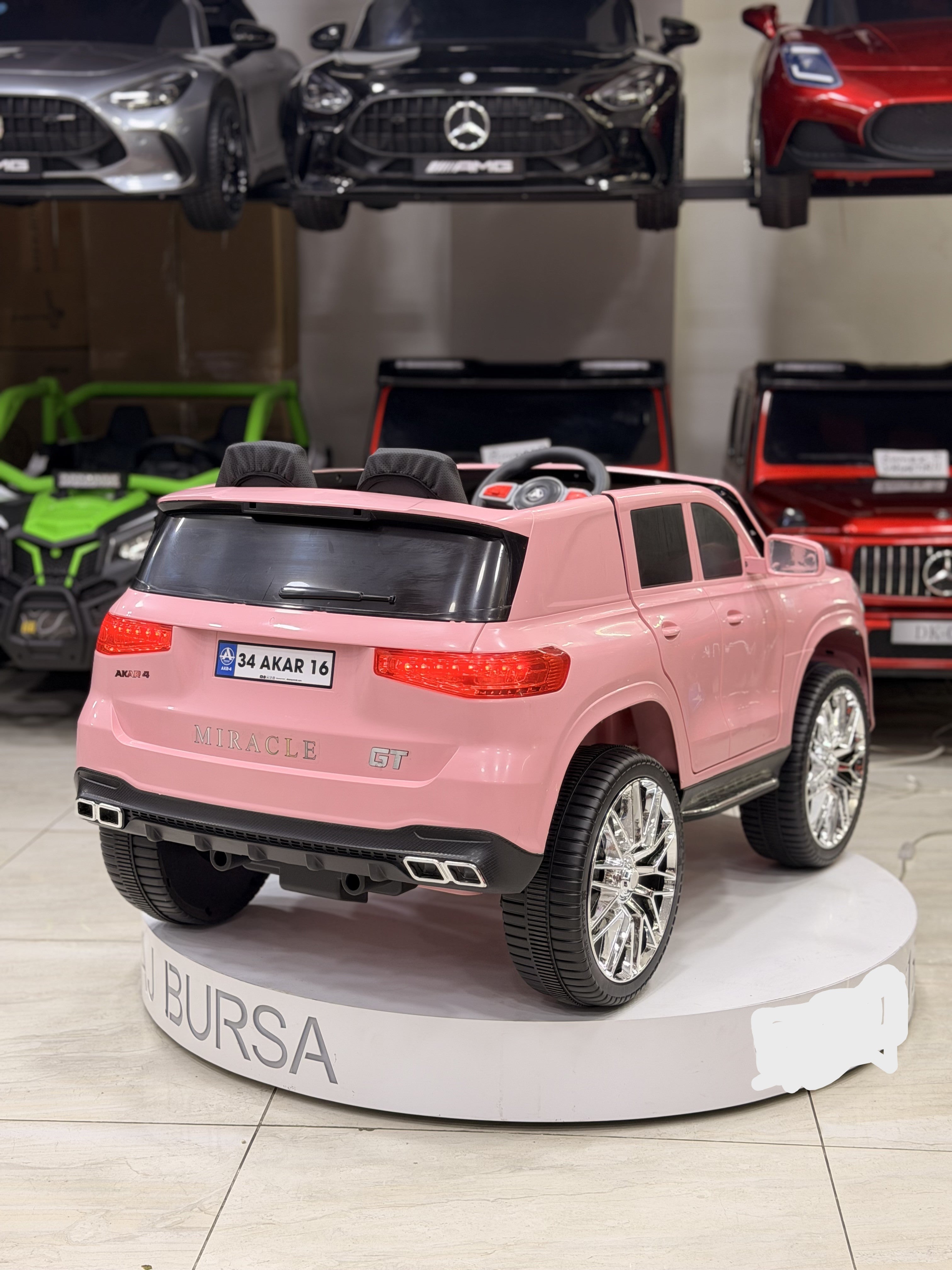 MASERATİ AKÜLÜ ARABA 12W 0-6 YAŞ PEMBE