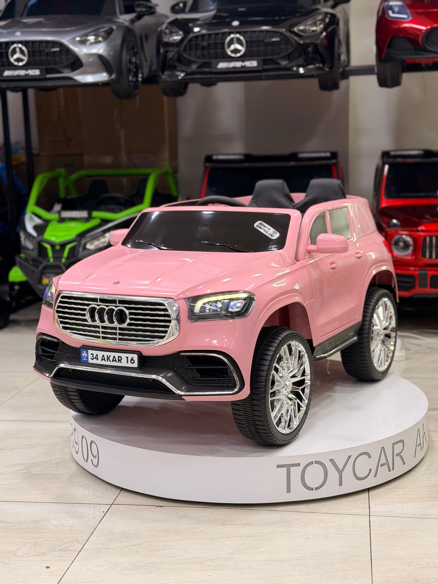 AUDİ AKÜLÜ ARABA 0-6 YAŞ PEMBE