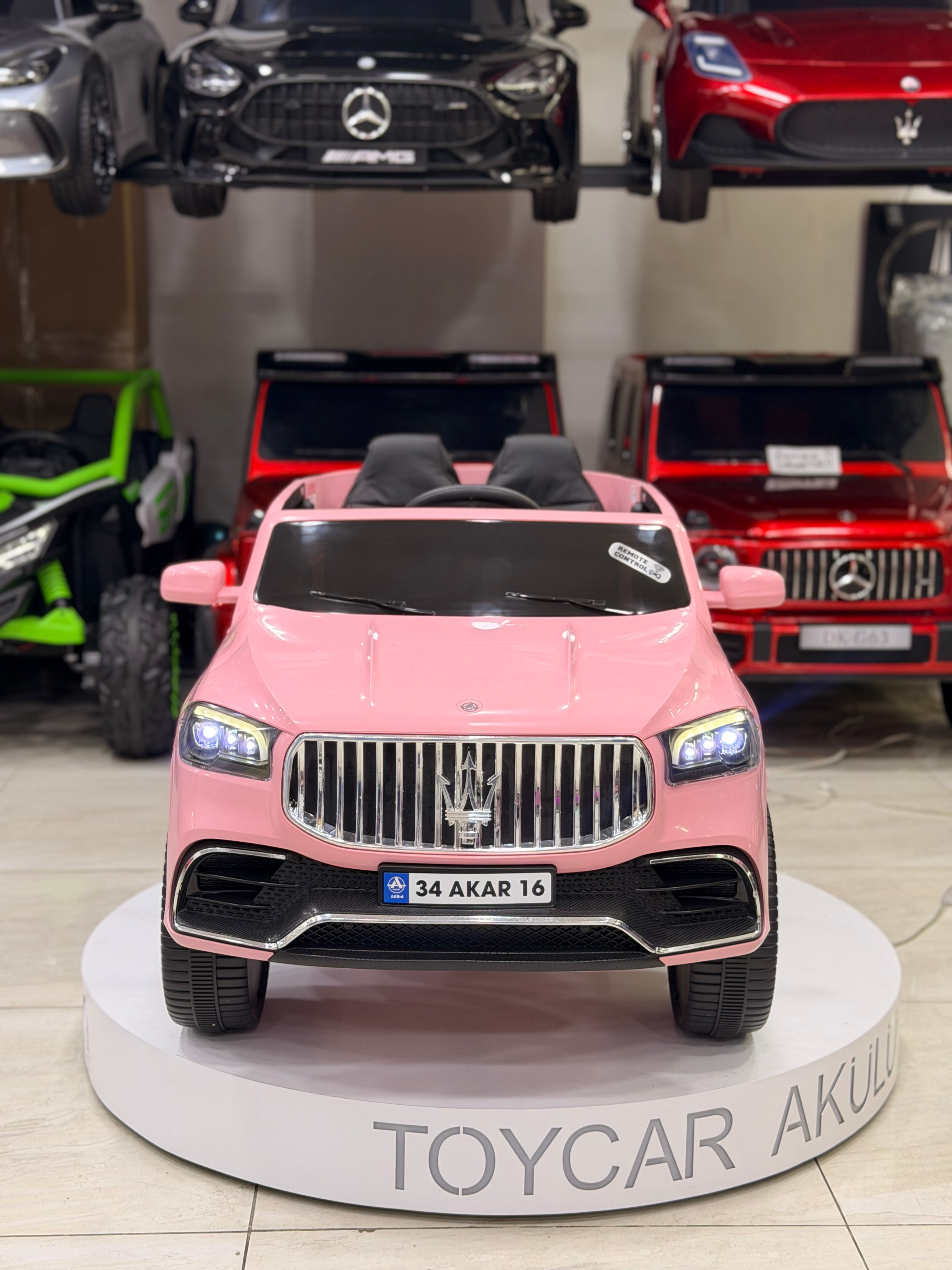 MASERATİ AKÜLÜ ARABA 12W 0-6 YAŞ PEMBE