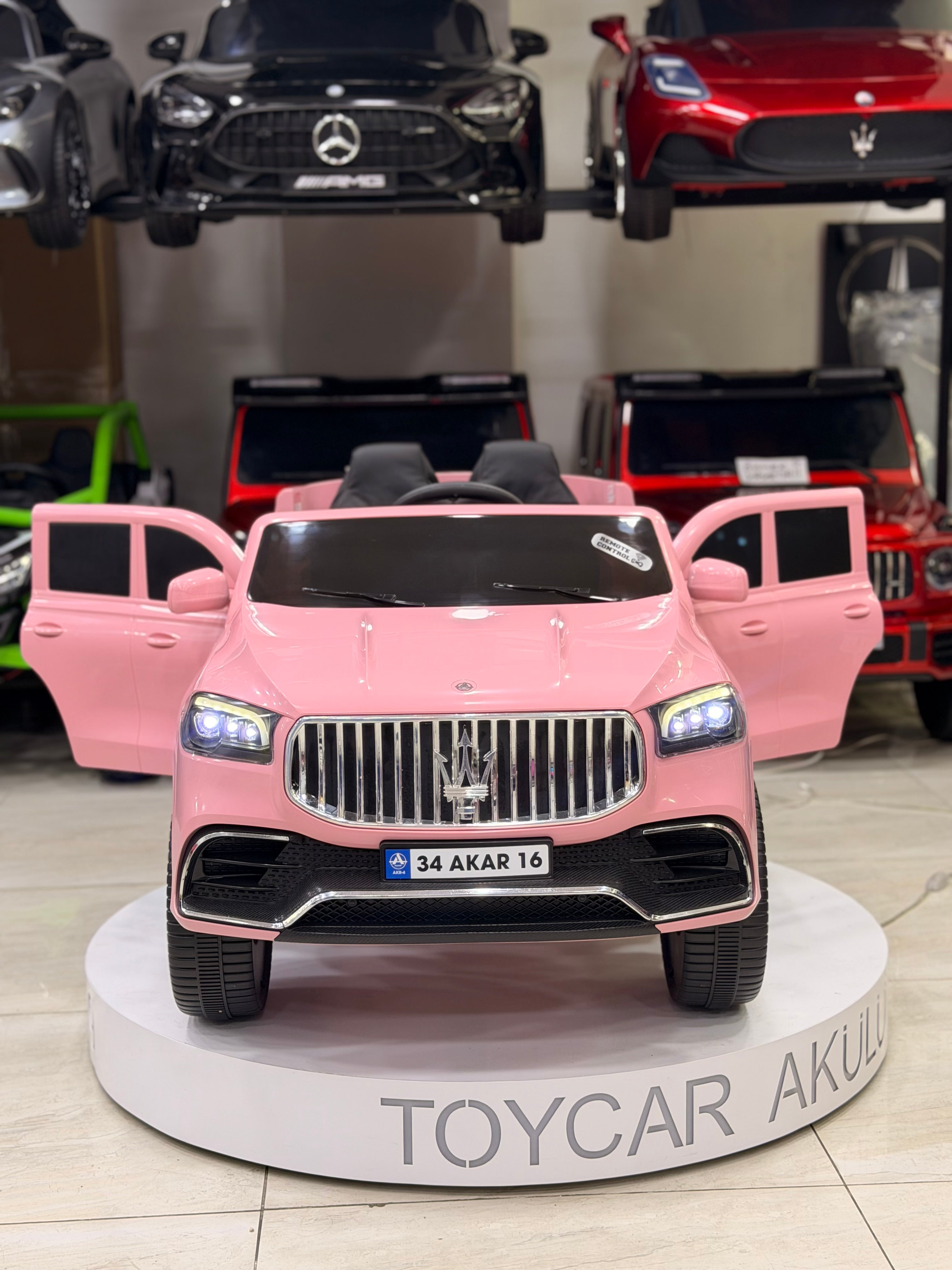 MASERATİ AKÜLÜ ARABA 12W 0-6 YAŞ PEMBE