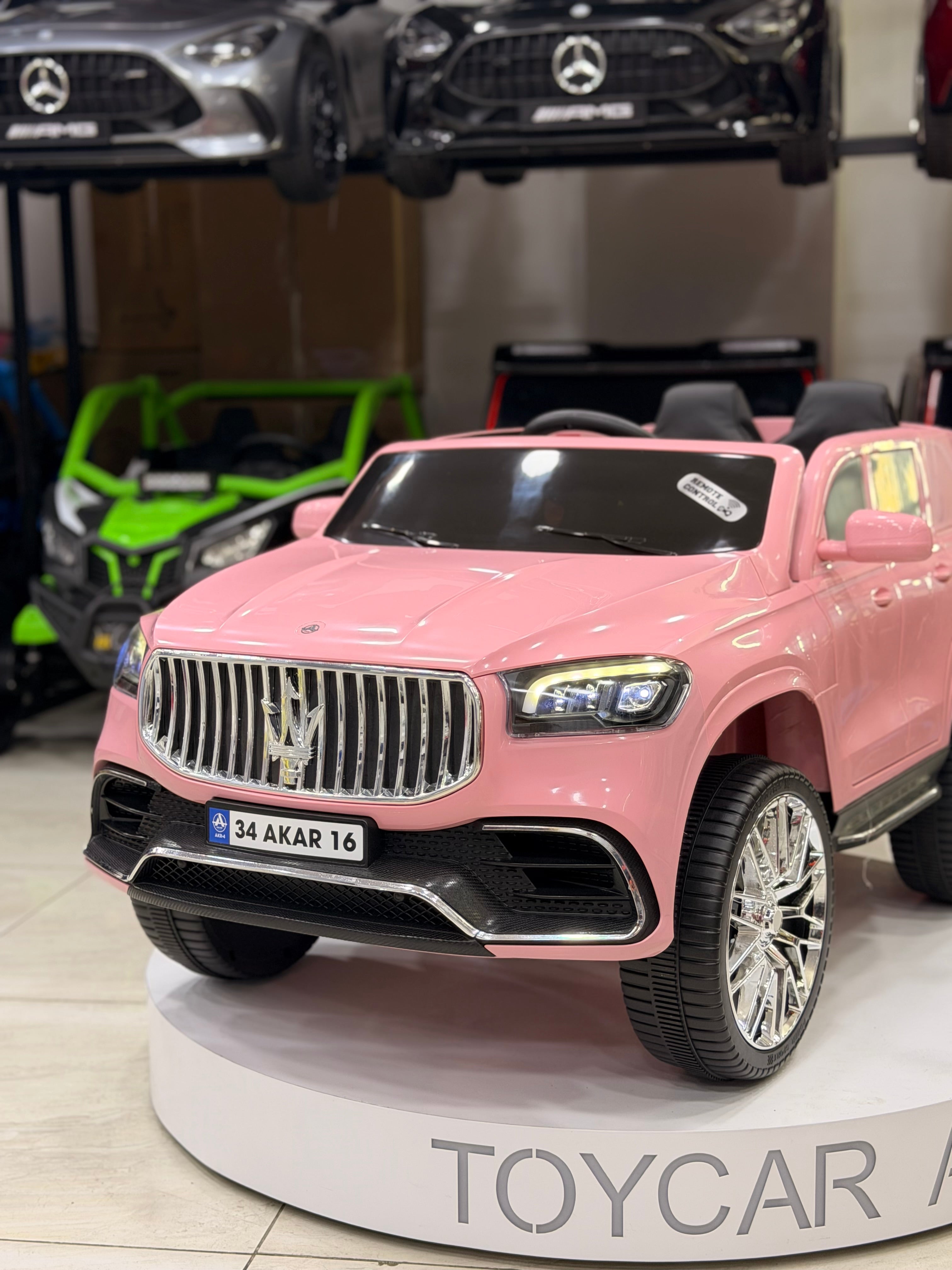 MASERATİ AKÜLÜ ARABA 12W 0-6 YAŞ PEMBE