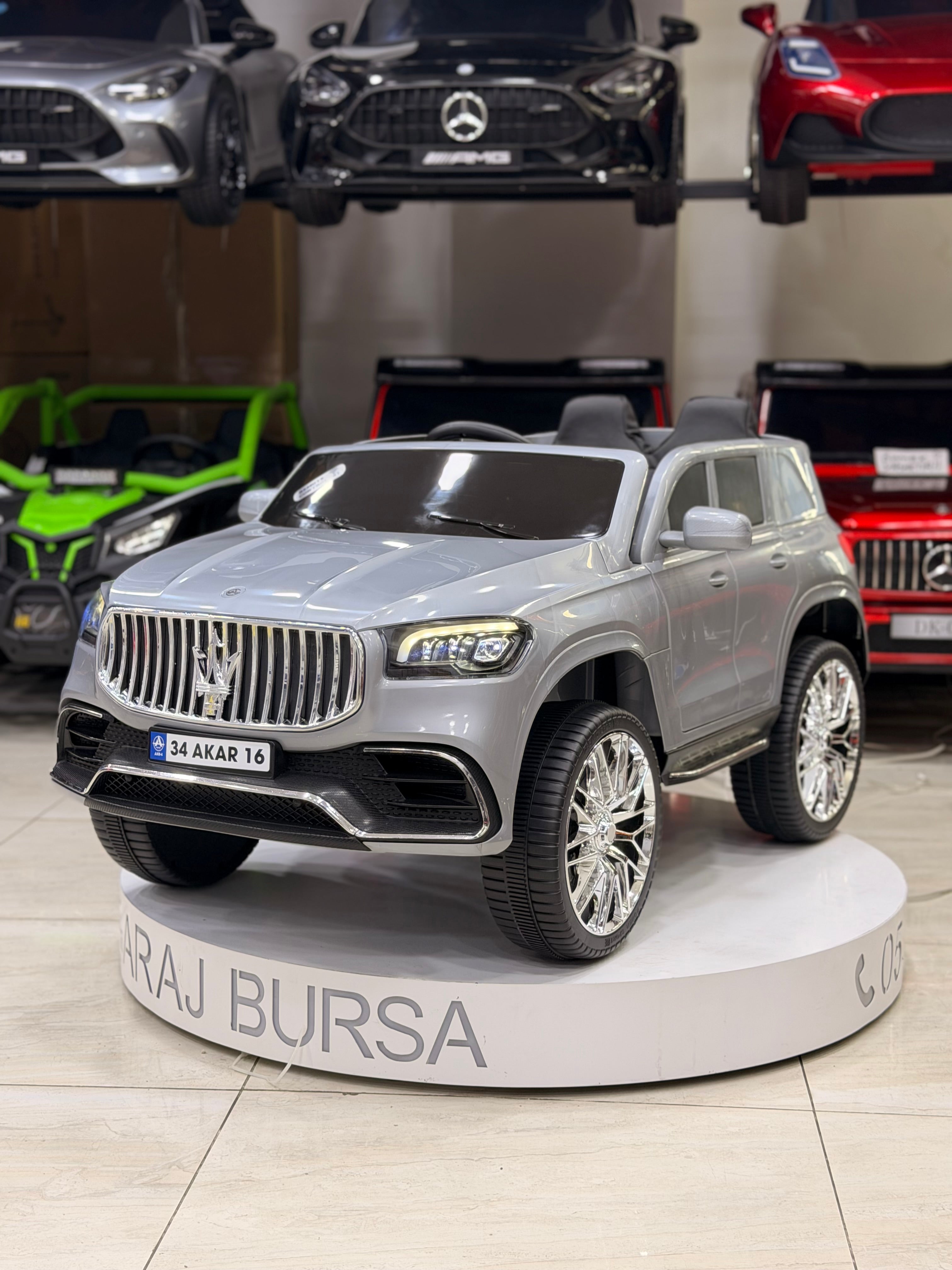 MASERATİ AKÜLÜ ARABA 12W 0-6 YAŞ GRİ