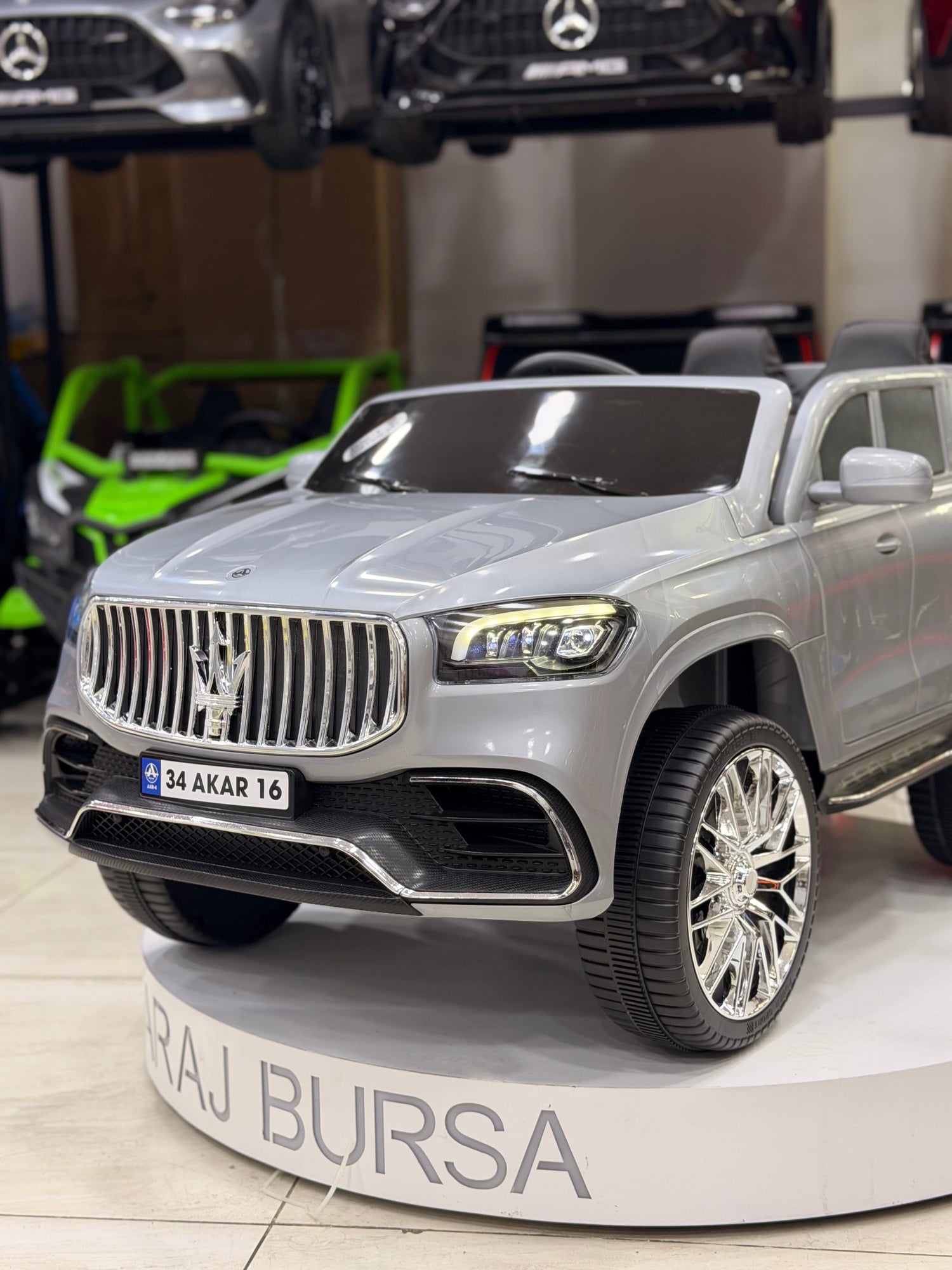 MASERATİ AKÜLÜ ARABA 12W 0-6 YAŞ GRİ