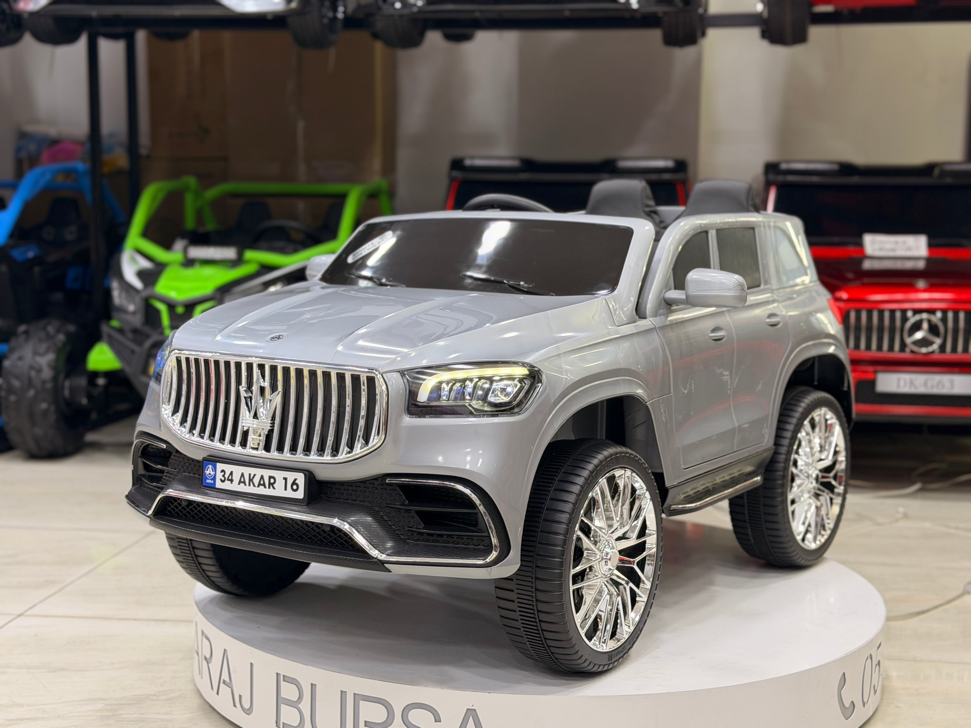 MASERATİ AKÜLÜ ARABA 12W 0-6 YAŞ GRİ