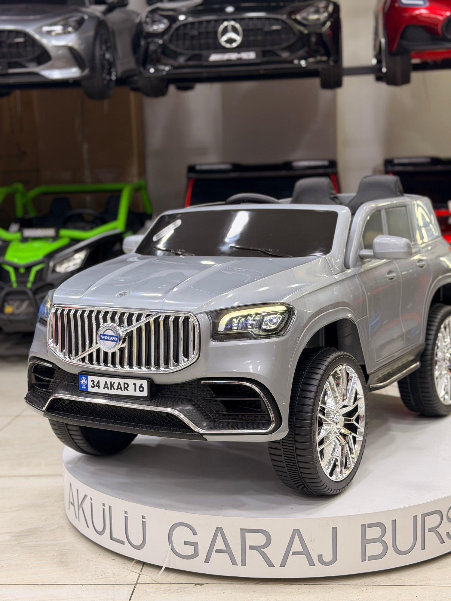 VOLVO AKÜLÜ ARABA 12W 0-6 YAŞ GRİ