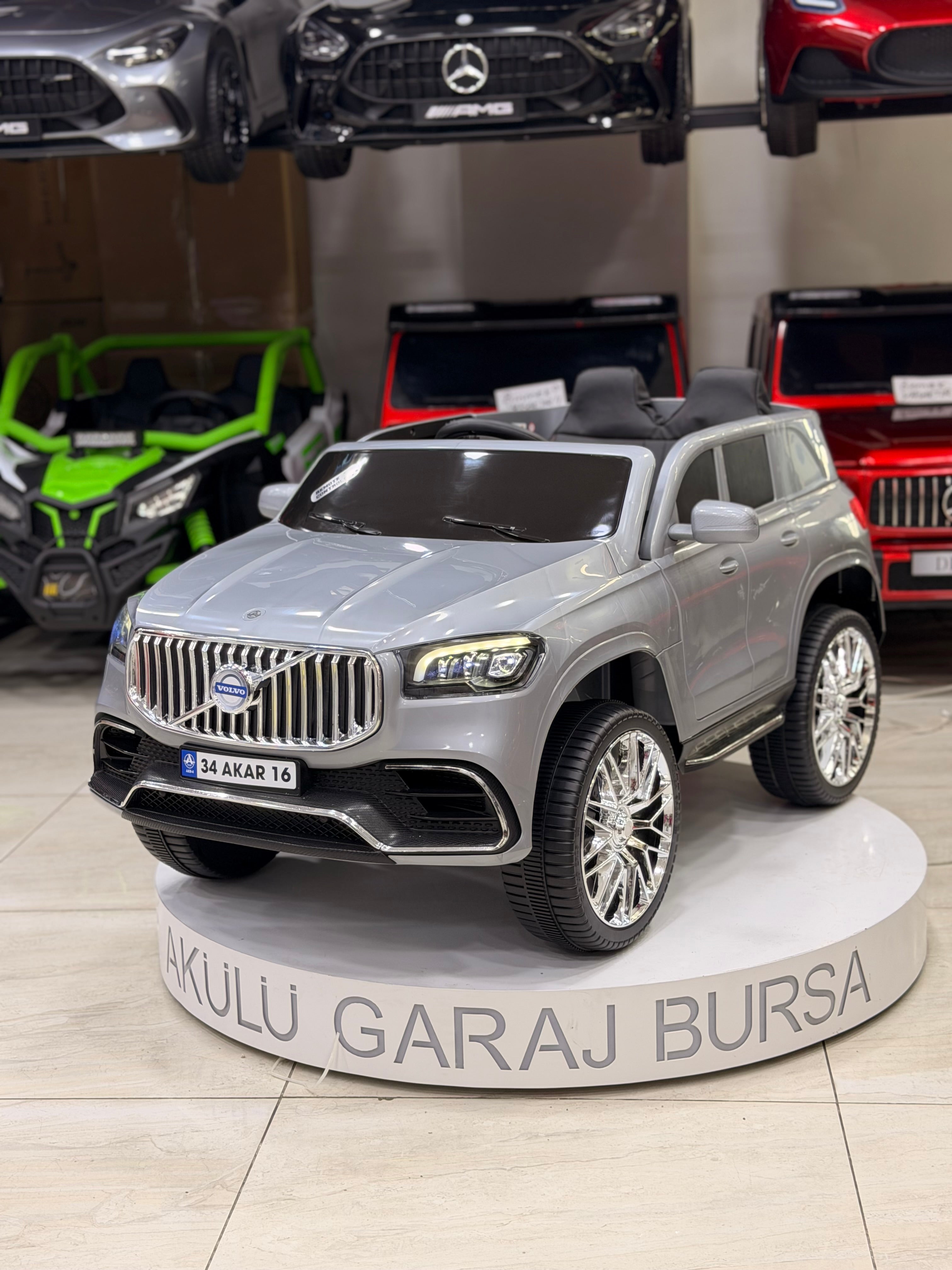 VOLVO AKÜLÜ ARABA 12W 0-6 YAŞ GRİ