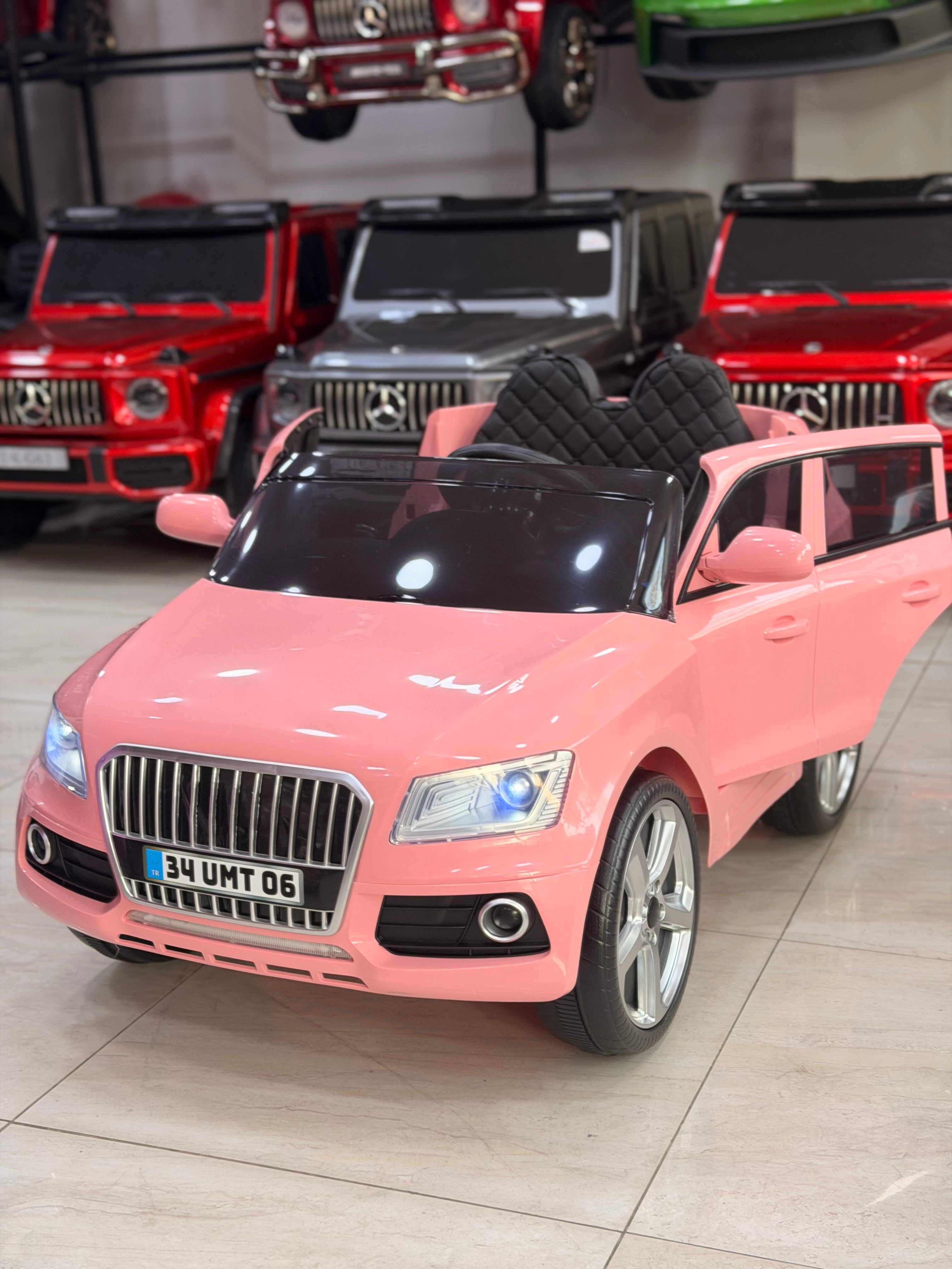 AUDİ AKÜLÜ ARABA 12W 0-6 YAŞ PEMBE