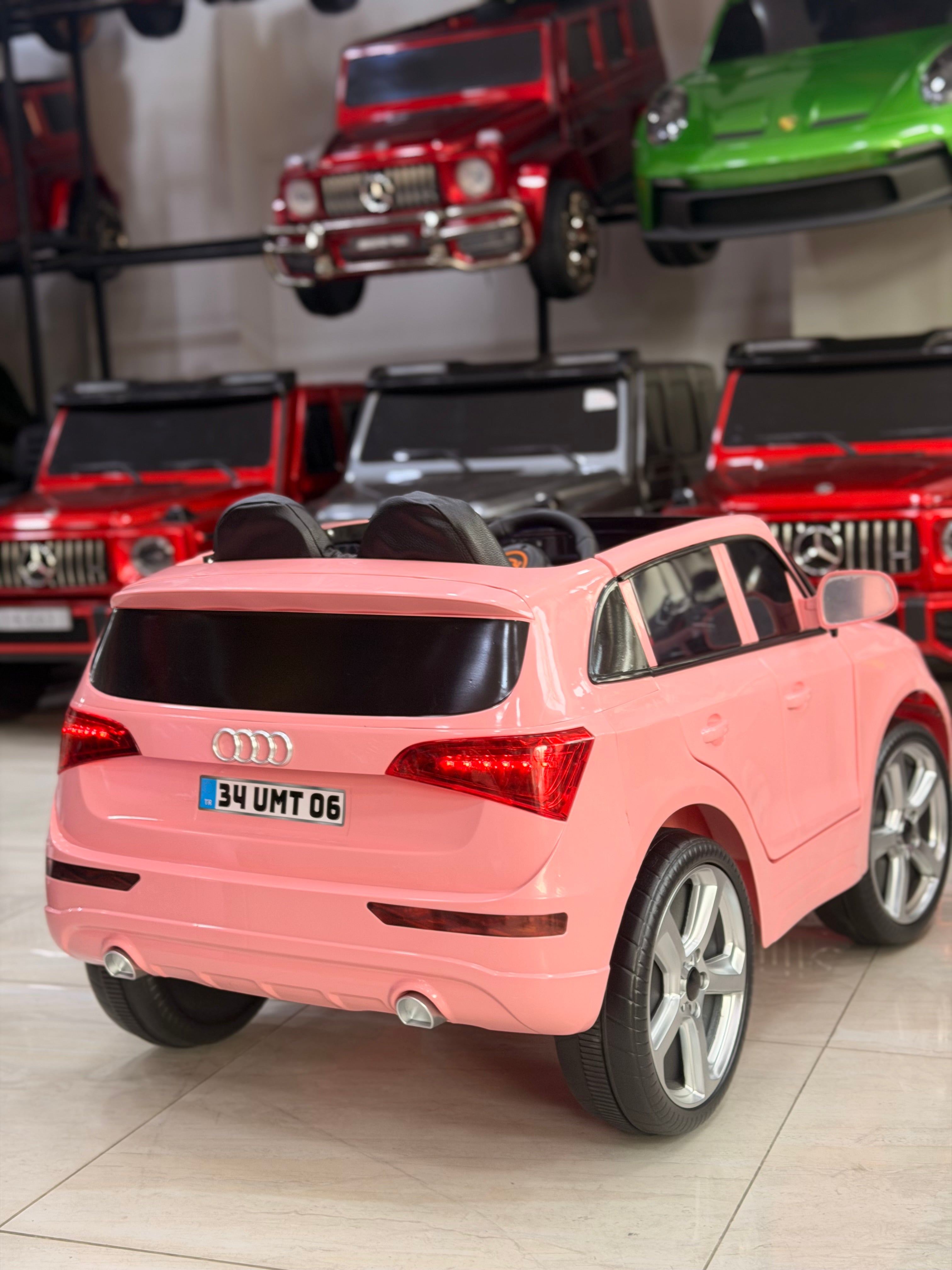 AUDİ AKÜLÜ ARABA 12W 0-6 YAŞ PEMBE