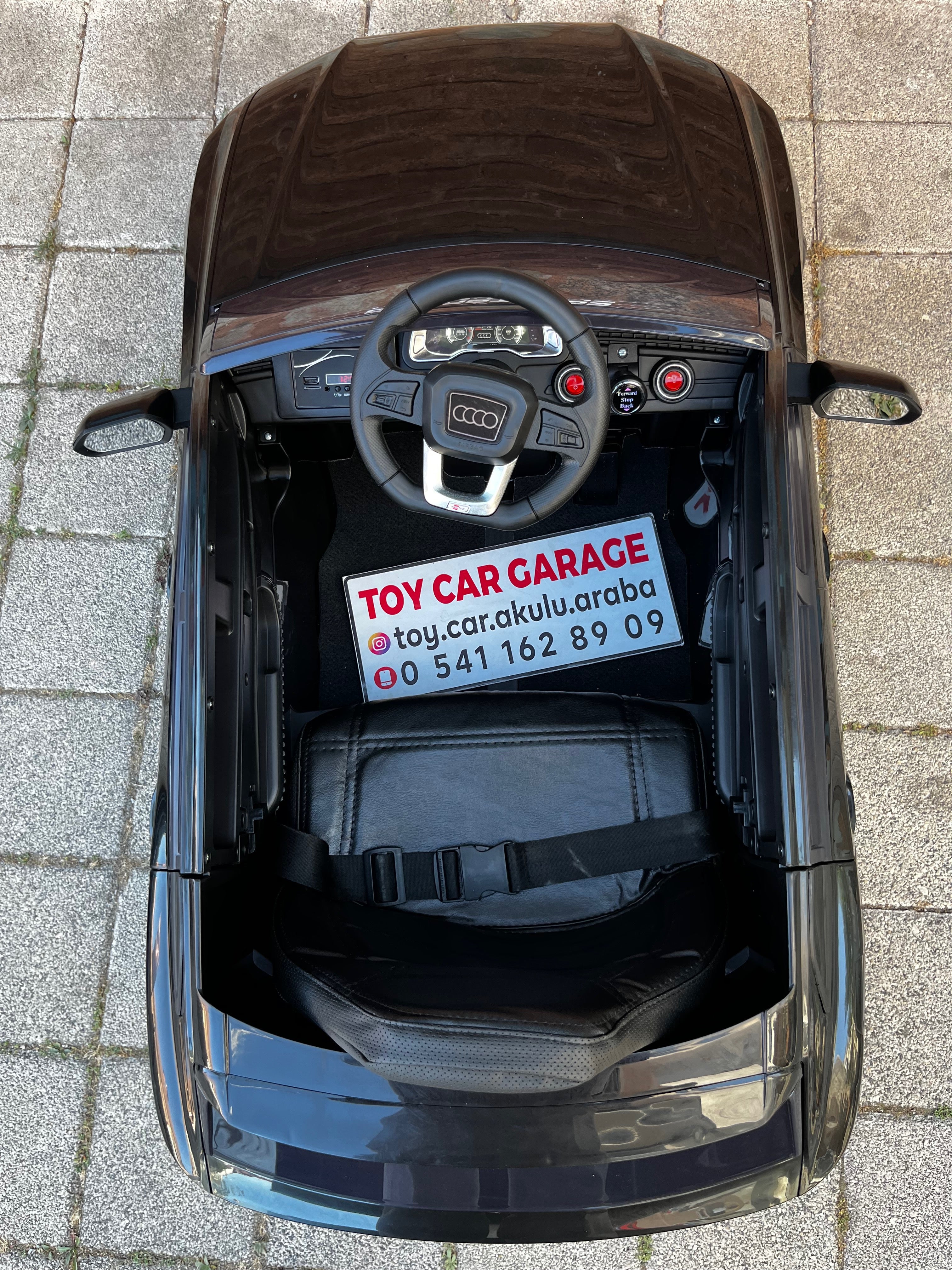AUDİ AKÜLÜ ARABA 12W 0-6 YAŞ SİYAH