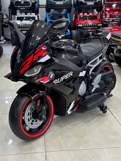 BMW S100RR AKÜLÜ MOTOR 24W 3-9 YAŞ SİYAH