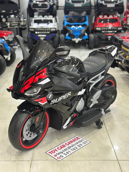 BMW S100RR AKÜLÜ MOTOR 24W 3-9 YAŞ SİYAH