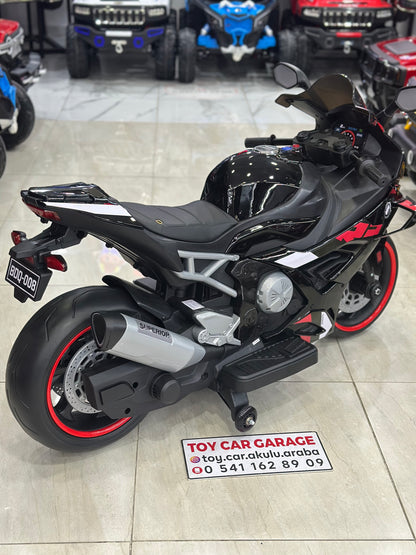 BMW S100RR AKÜLÜ MOTOR 24W 3-9 YAŞ SİYAH