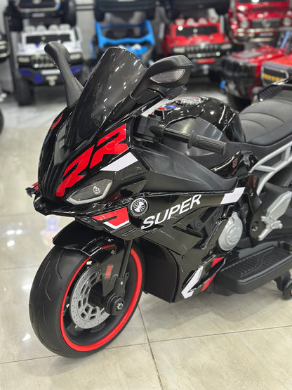 BMW S100RR AKÜLÜ MOTOR 24W 3-9 YAŞ SİYAH
