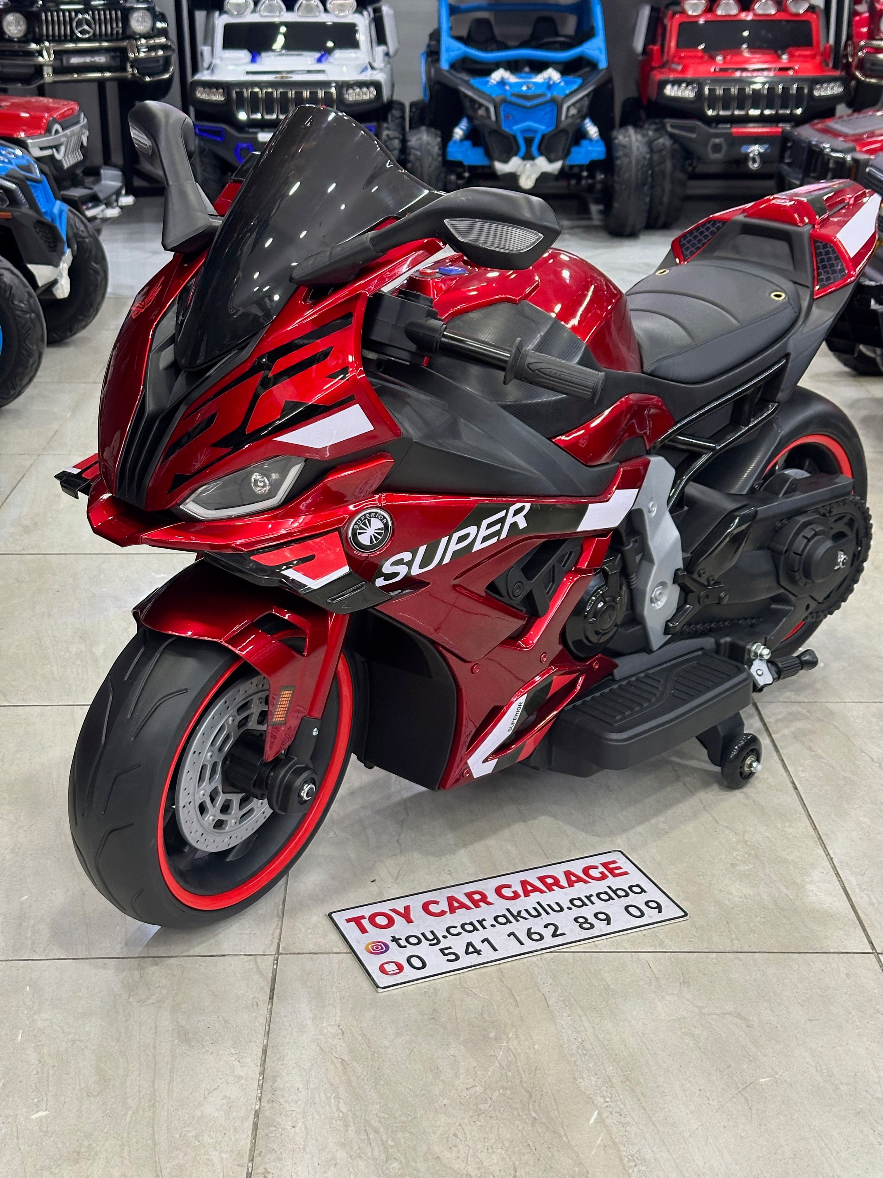 BMW S100RR AKÜLÜ MOTOR 3-9 YAŞ BORDO