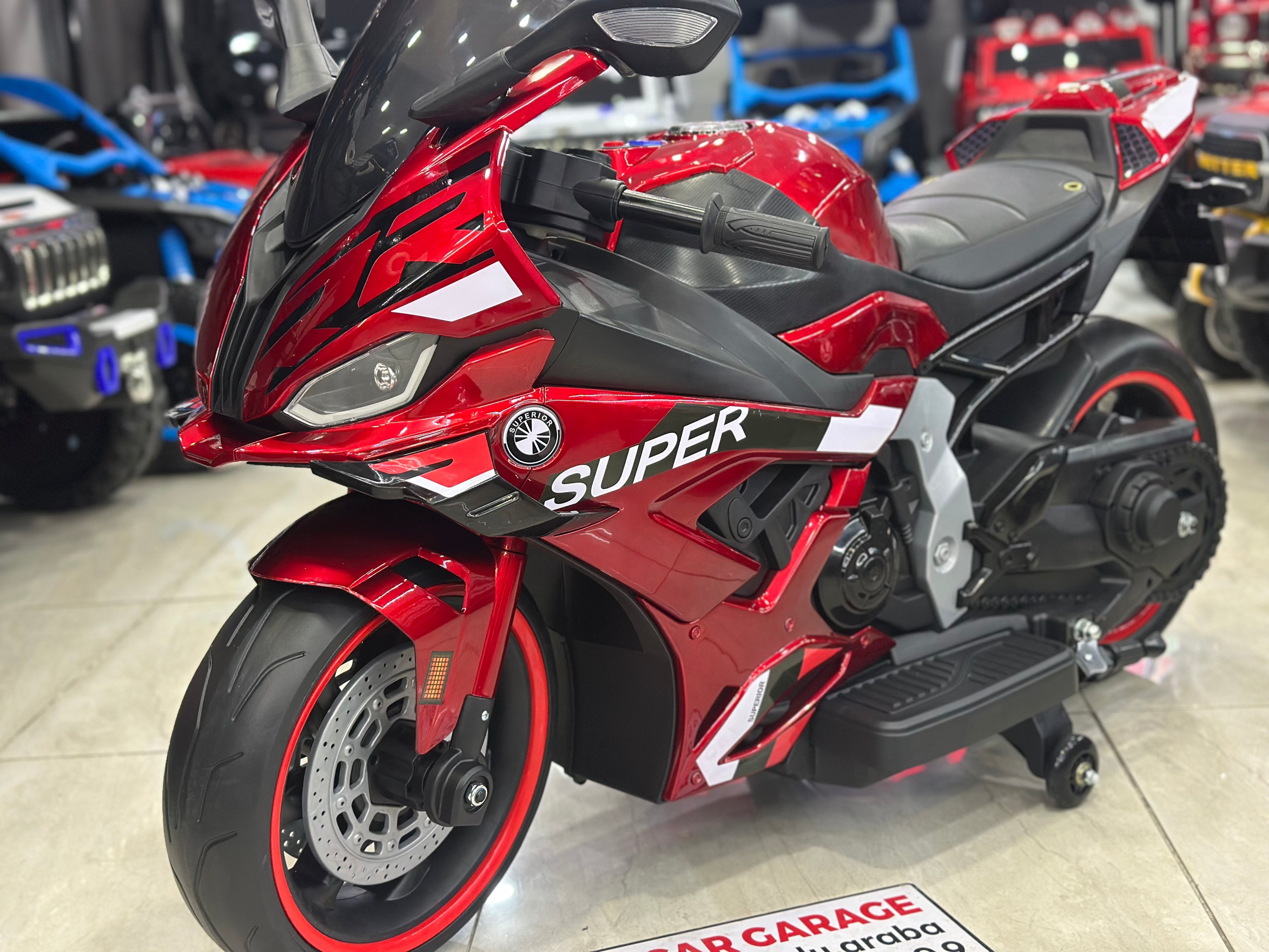BMW S100RR AKÜLÜ MOTOR 3-9 YAŞ BORDO
