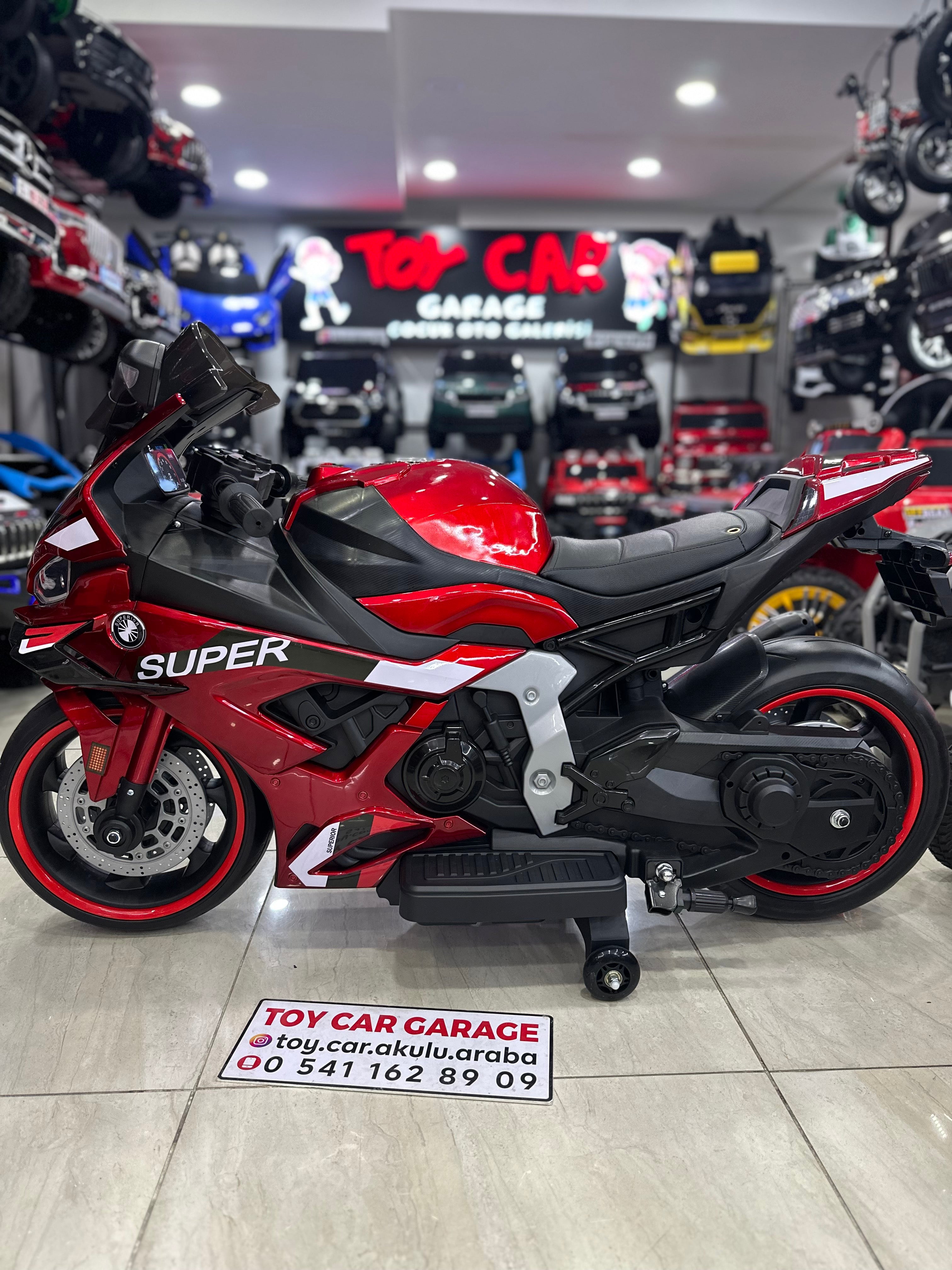 BMW S100RR AKÜLÜ MOTOR 3-9 YAŞ BORDO