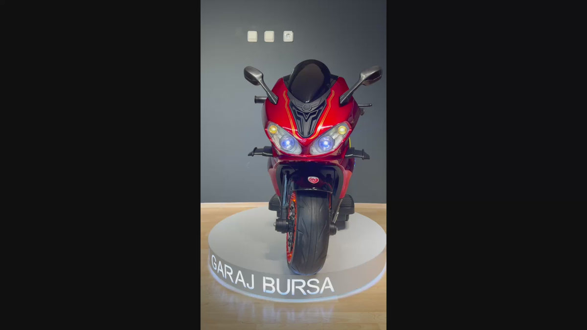 DEV AKÜLÜ MOTOR 12W 3-10 YAŞ BORDO