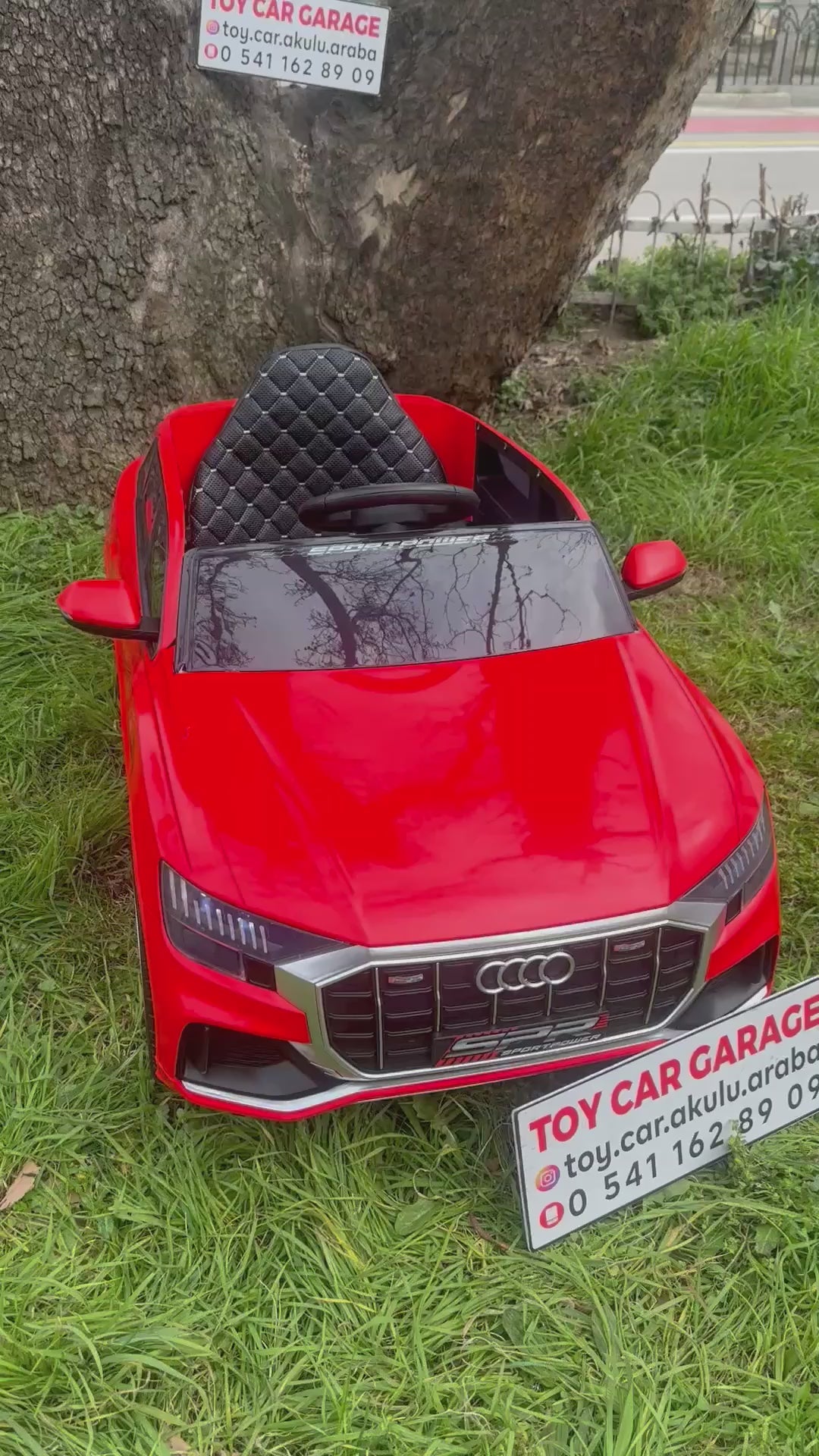 AUDİ AKÜLÜ ARABA 12W 0-6 YAŞ KIRMIZI