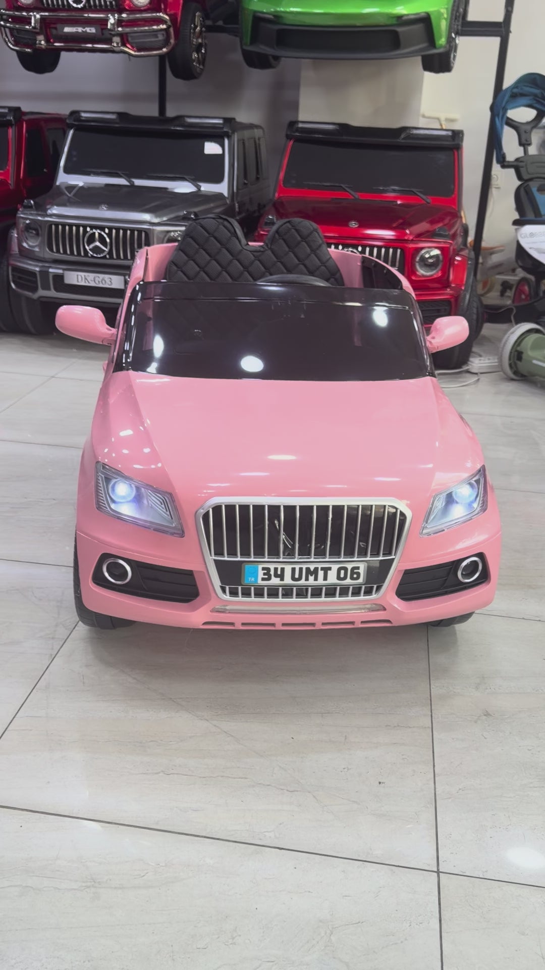 AUDİ AKÜLÜ ARABA 12W 0-6 YAŞ PEMBE