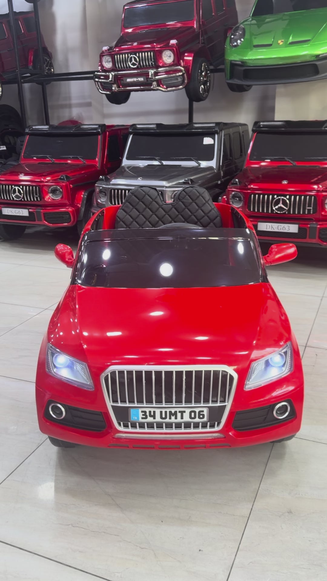 AUDİ AKÜLÜ ARABA 12W 0-6 YAŞ KIRMIZI