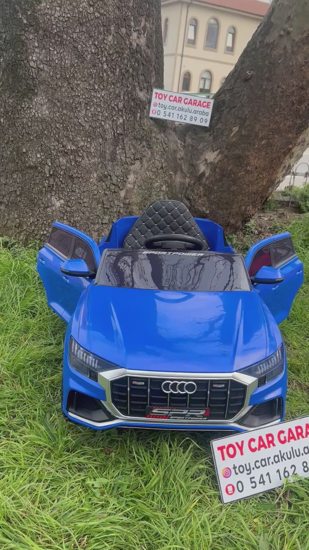 AUDİ AKÜLÜ ARABA 12W 0-6 YAŞ MAVİ